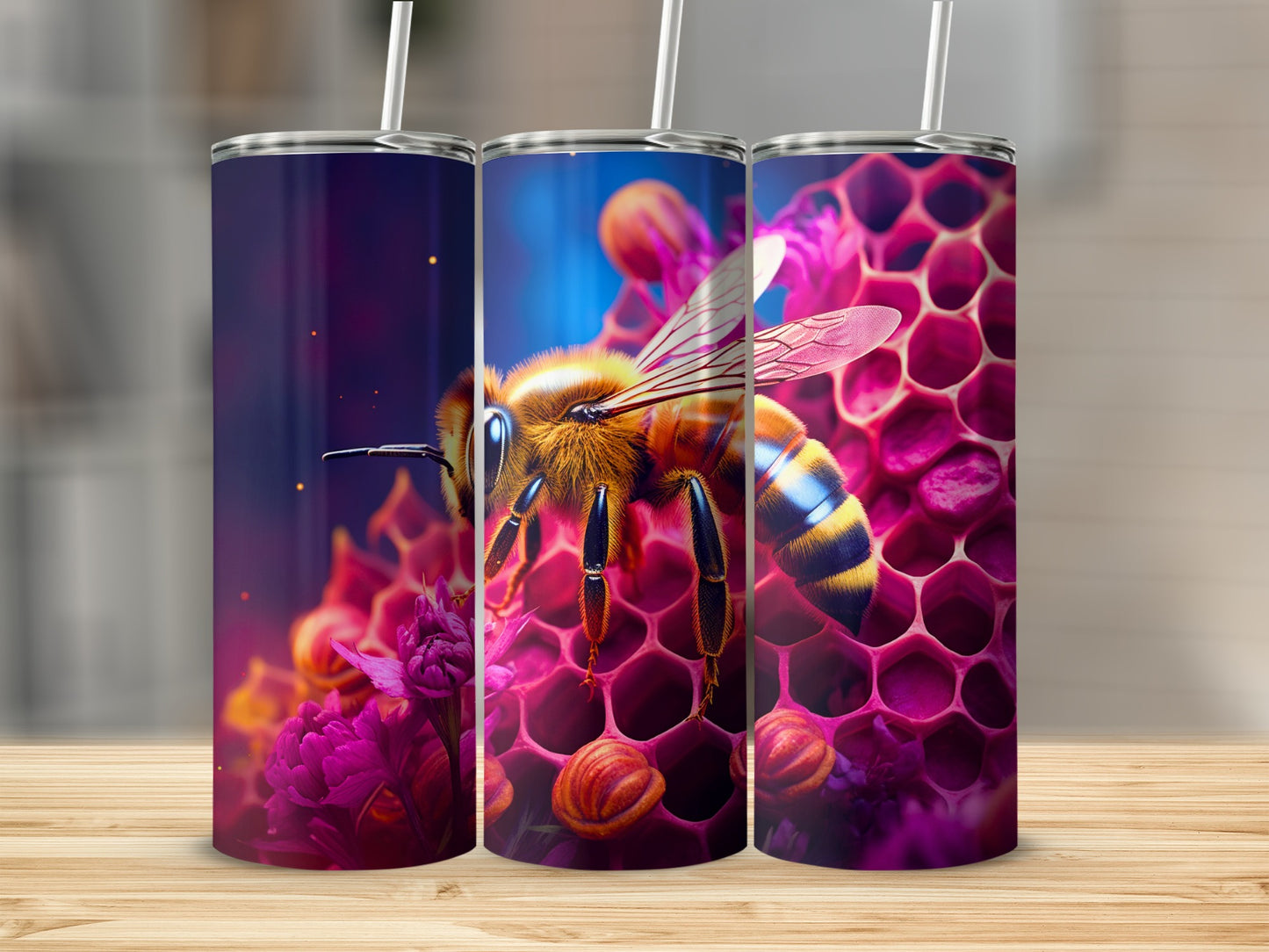 Vibrant Honeybee Flowers Honeycomb Hexagon Design product
Bee, Honeybee, Honeycomb, Flowers, Floral, Nature, Vibrant, Detailed, Insect, Wildlife, Garden, Blossom, Artistic, Pattern, Hexagonal, Purple, Pink, Unique, Spring, Pollinator