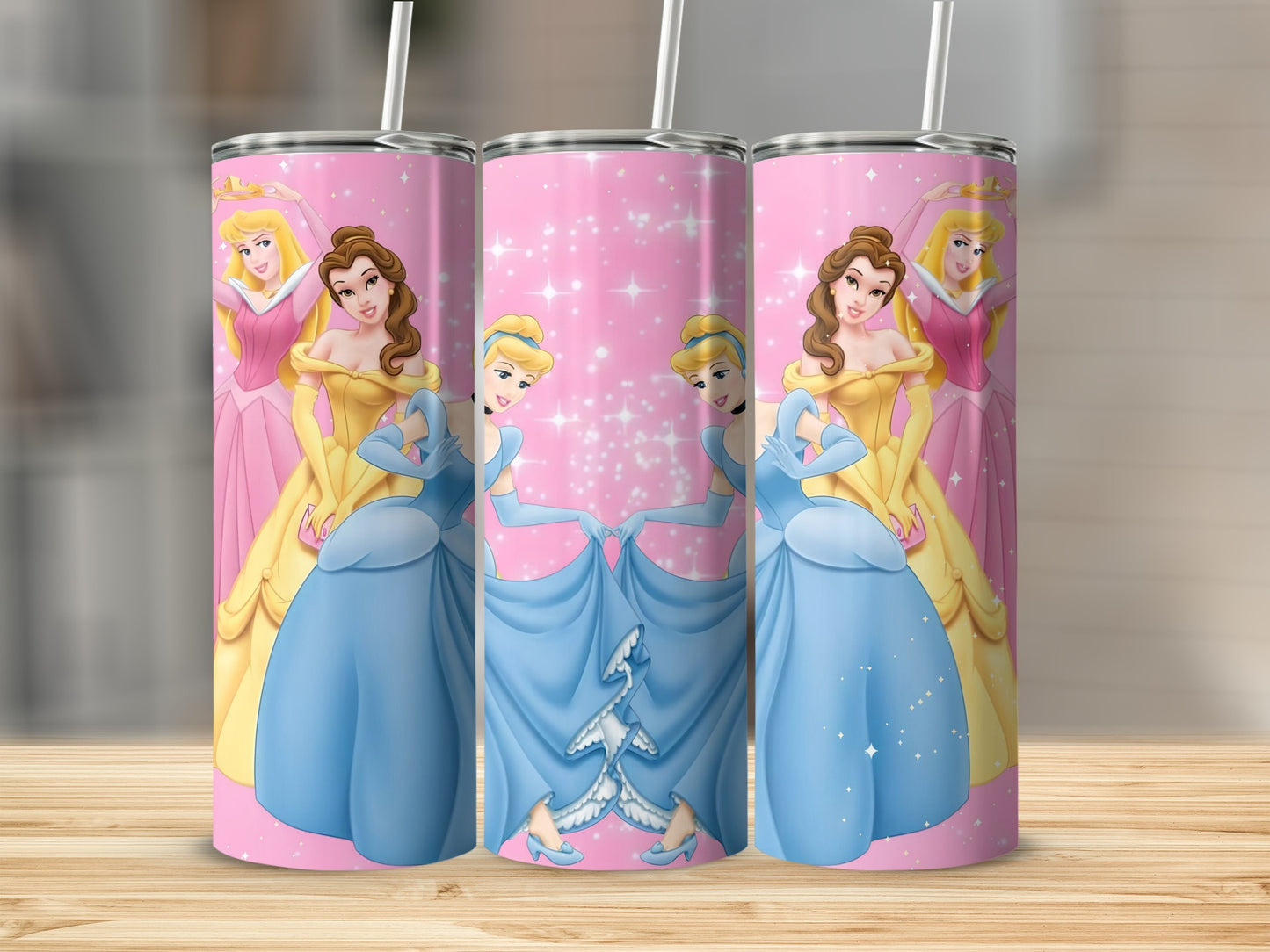 Disney Princesses Pink Sparkle Tumbler Cup