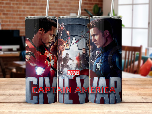 Marvel Civil War Captain America Iron Man Tumbler product type
