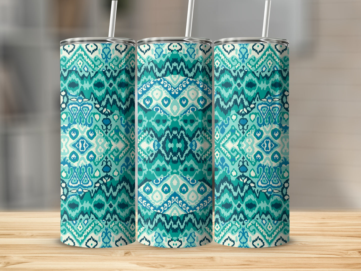 Colorful Tribal Aztec Pattern Skinny Tumbler Cup Product