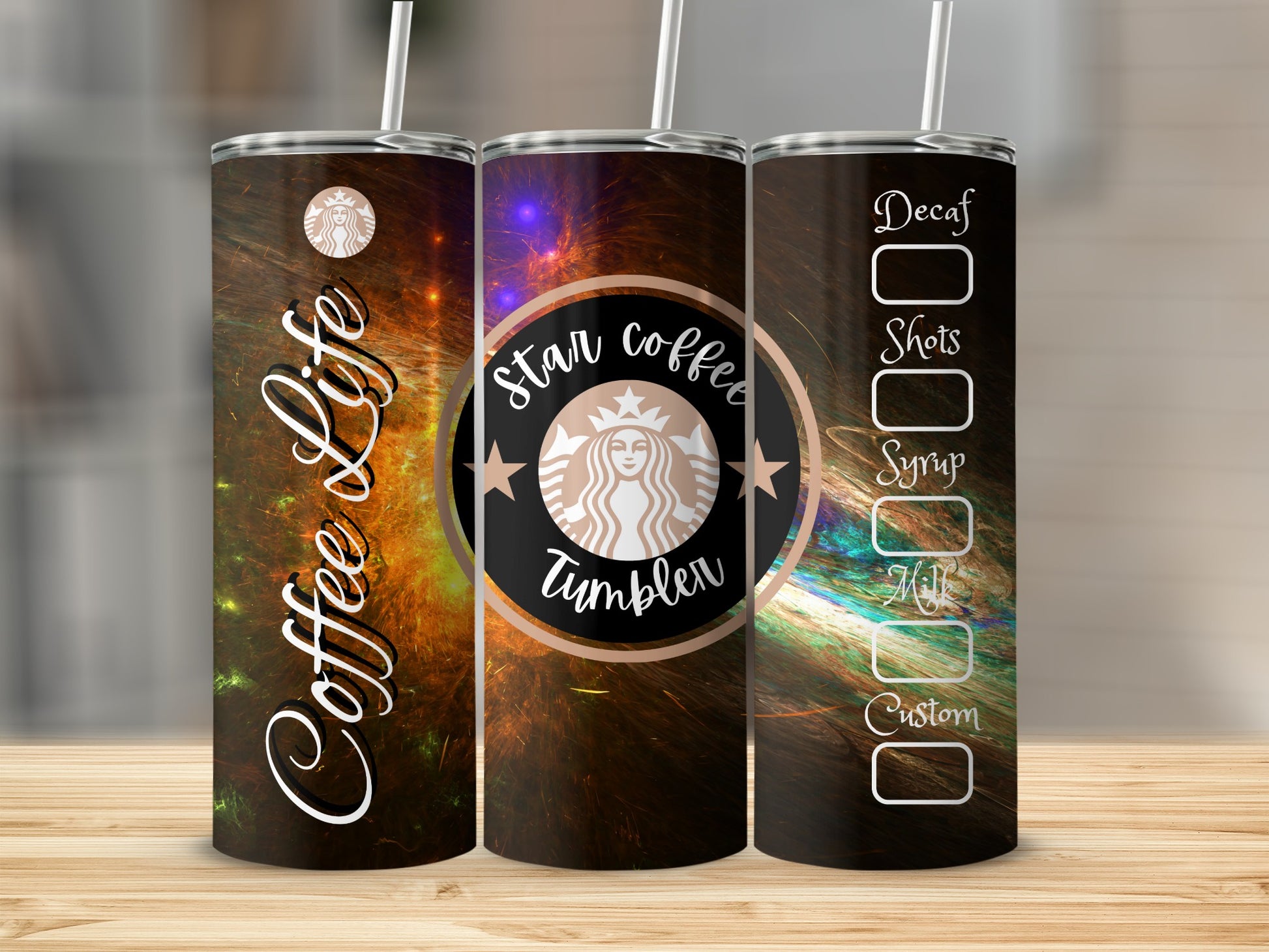 Coffee oLife Star Coffee Tumbler Customizable Options