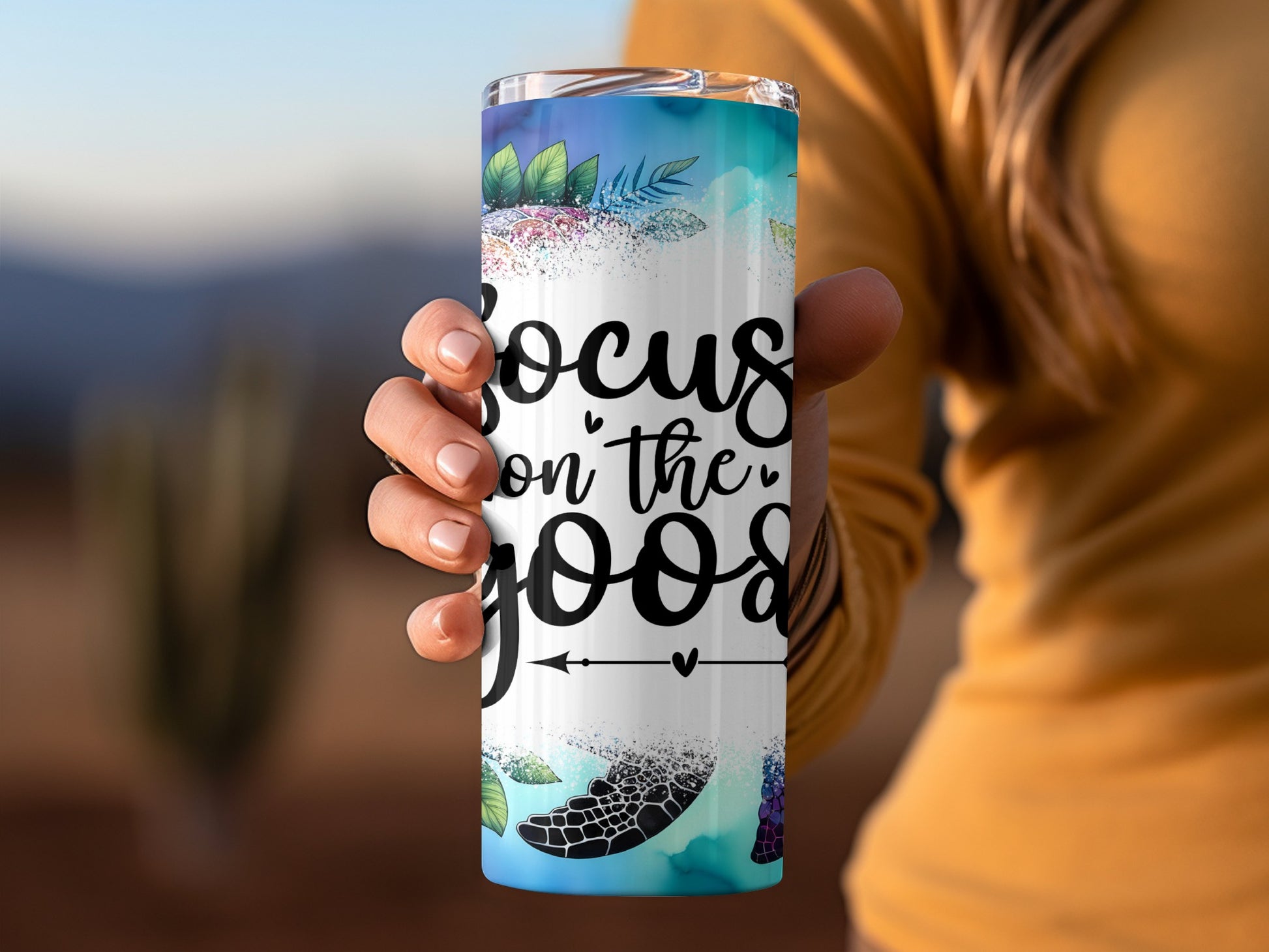 Focus On The Good Inspirational Travel Mug
