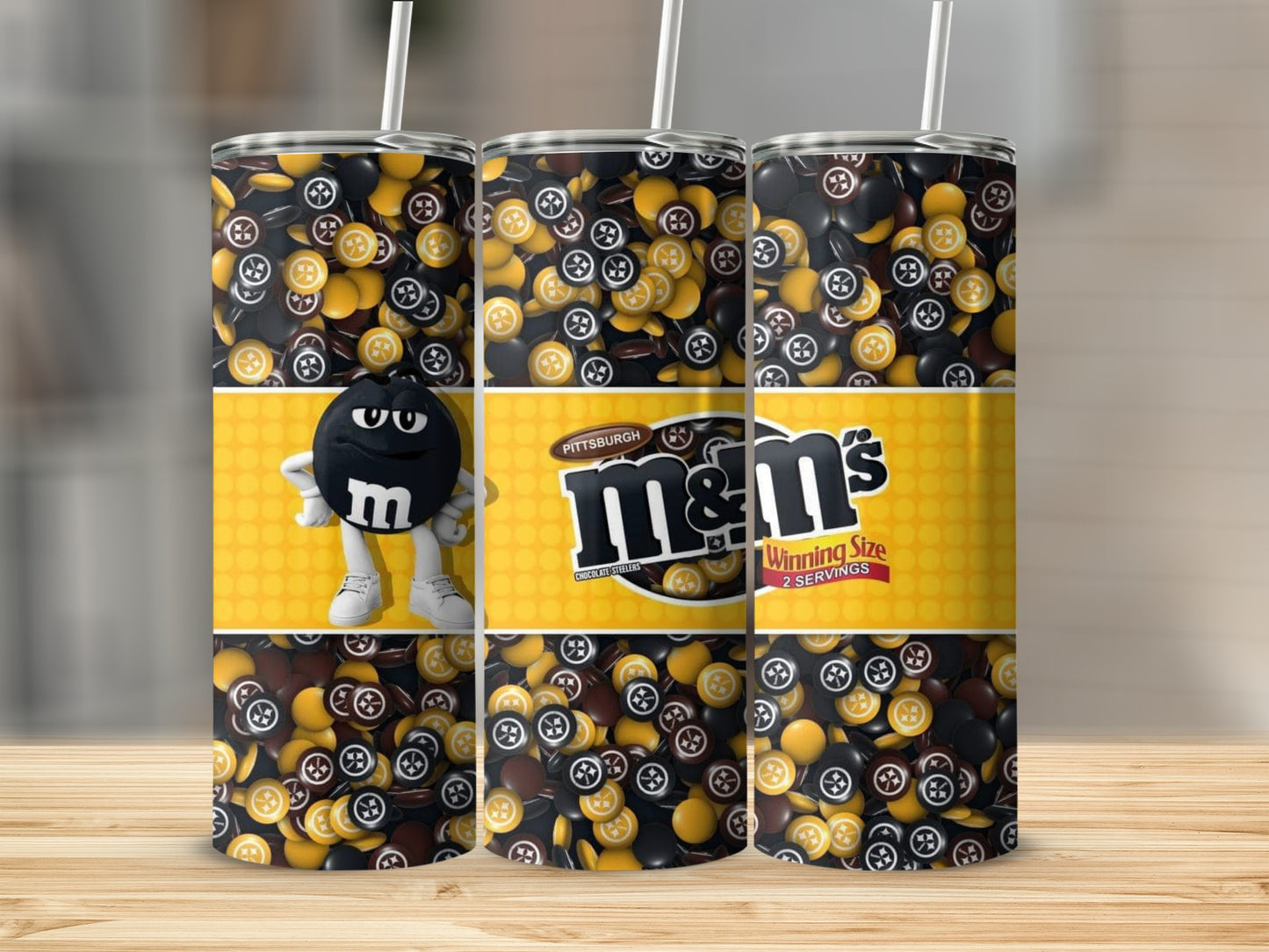 Pittsburgh Steelers M And Ms Winning Size Design Tumblers