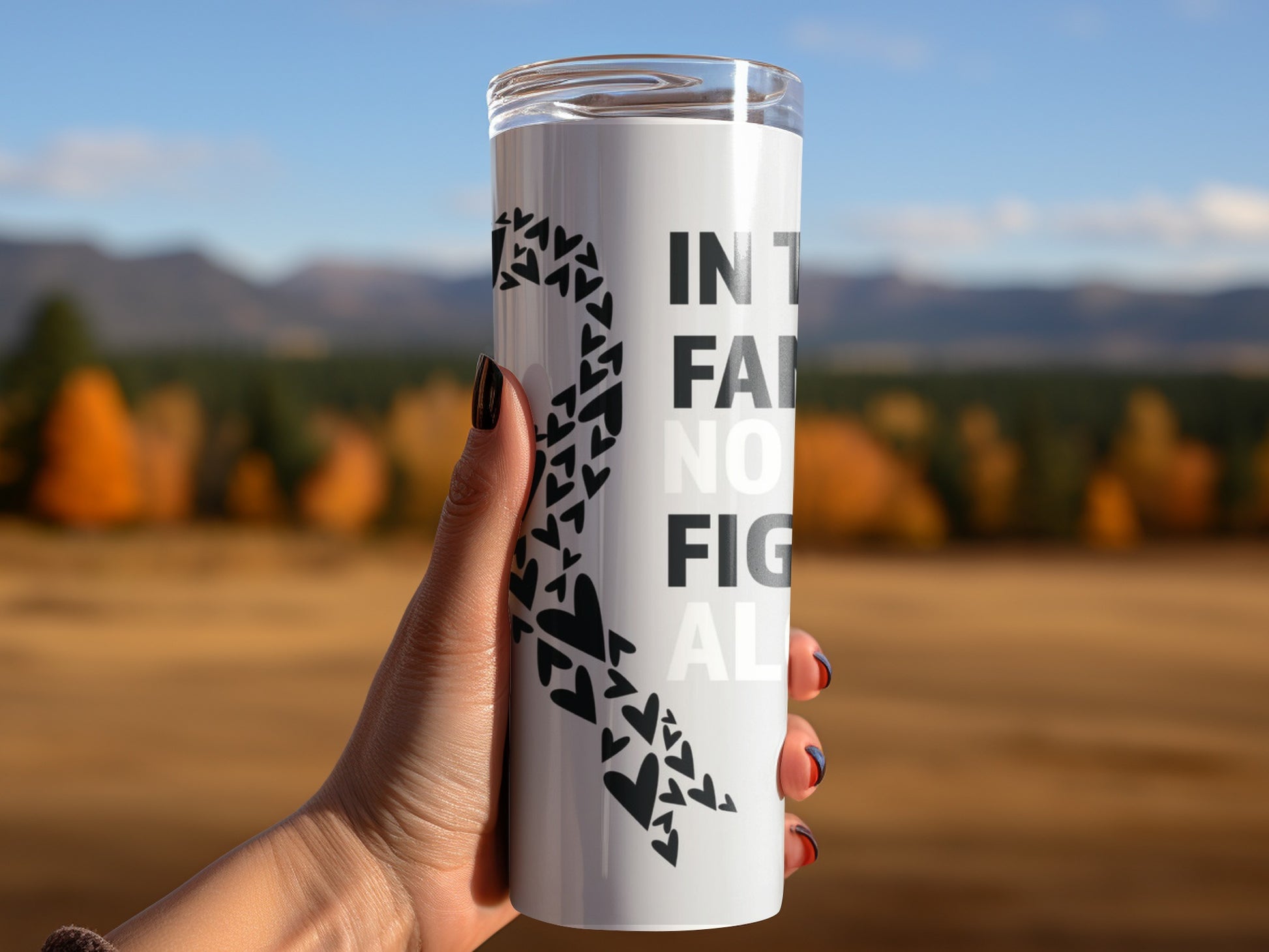 Inspirational Heart Design Travel Mug for Coffee Lovers