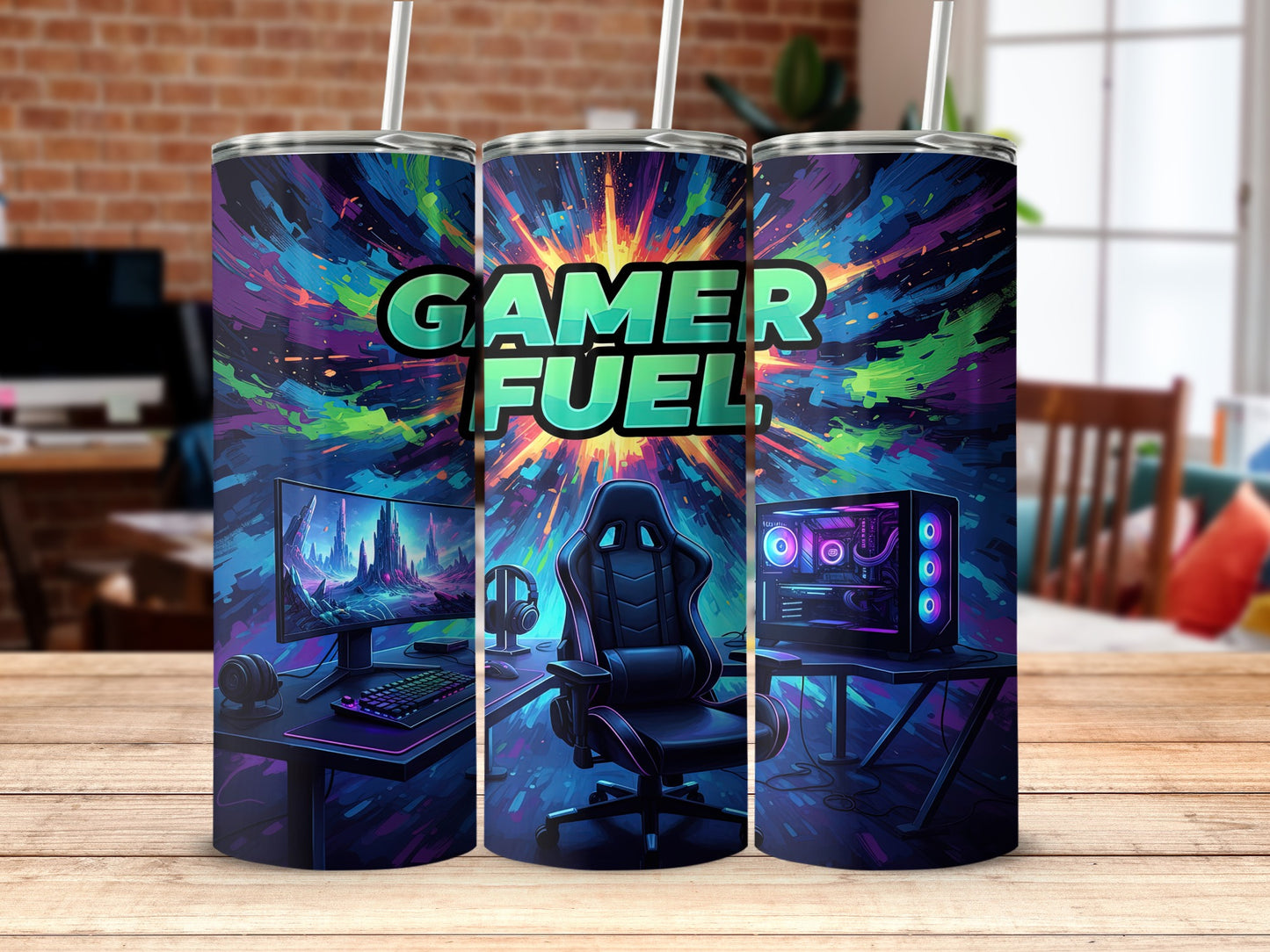 Gamer Fuel Customizable Gaming Desk Decor Product