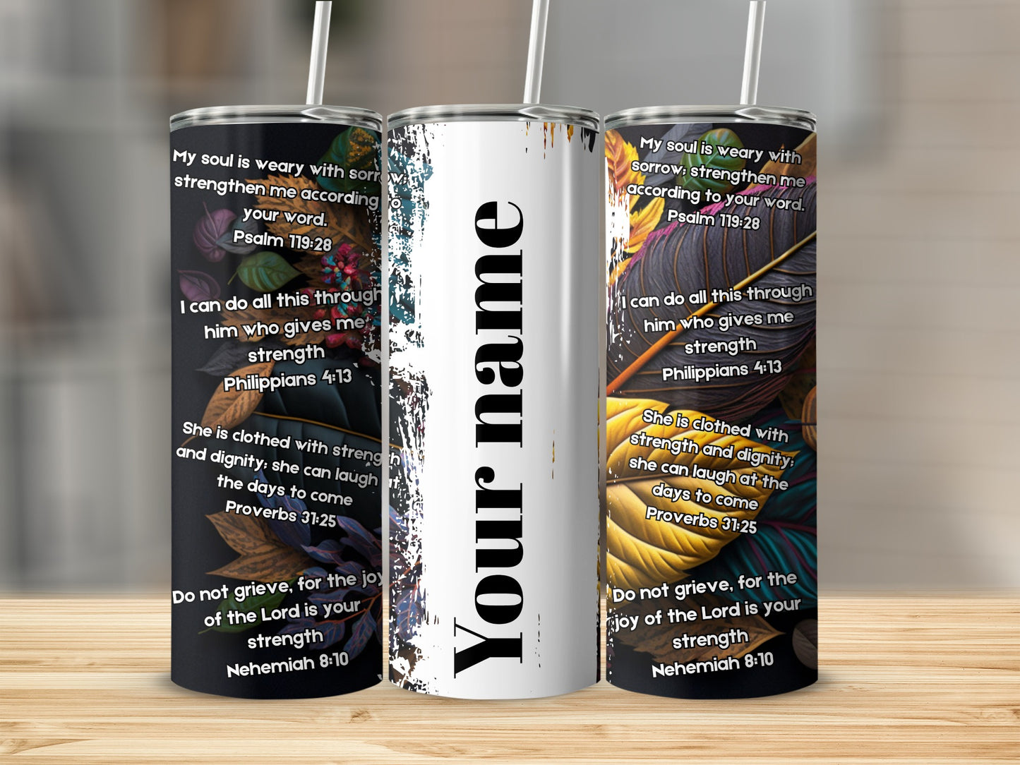 Customized Inspirational Scripture Quotes Tumbler