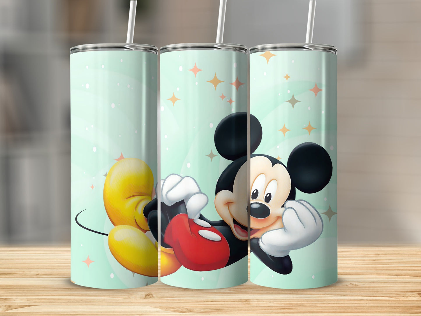 Cute Disney Mickey Mouse Tumbler with Stars Design