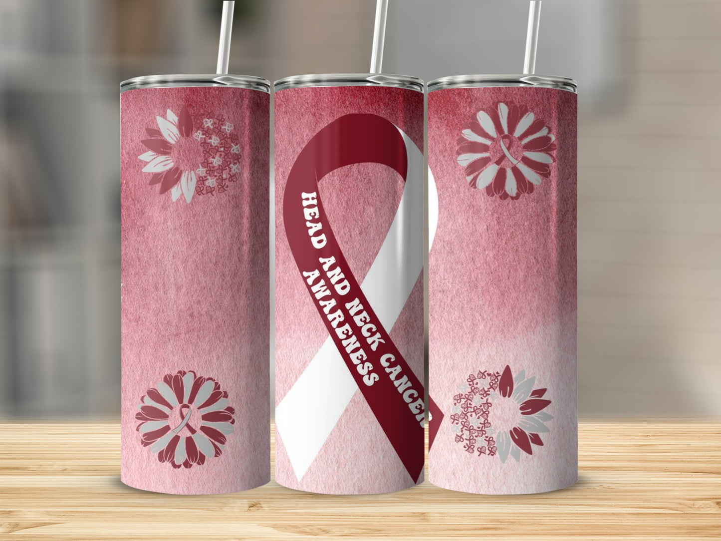 Head and Neck Cancer Awareness Tumbler Cup