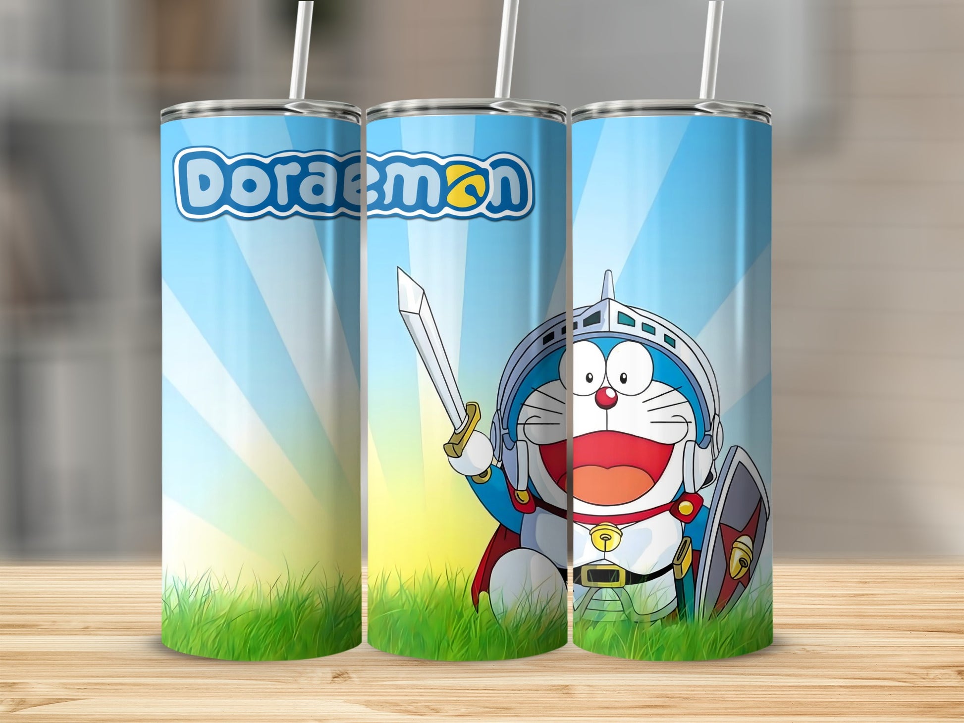 Doraemon Knight Design Stainless Steel Tumbler Cups