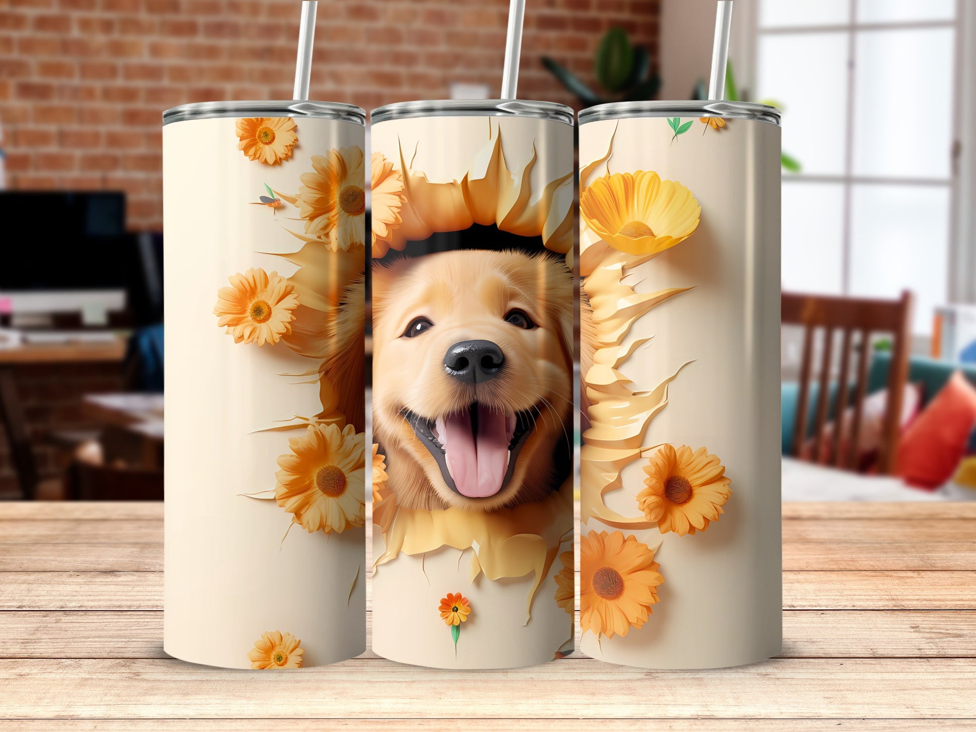 Happy Golden Retriever Face Sunflower Design Tumbler product type
Golden Retriever
Dog
Puppy
Happy Dog
Sunflower
Flower
Floral Design
Tumbler
Drinkware
Pet Lover Gift
Dog Lover
Animal Print
Cute Dog
Retriever
Yellow Flower
Sunny Theme
Beverage Container
Gift Idea
Summer Aesthetic
Canine Pet