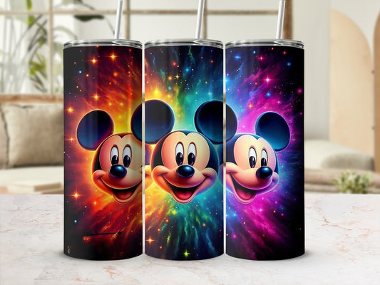 Colorful Mickey Mouse Design Tumbler Set with Lids