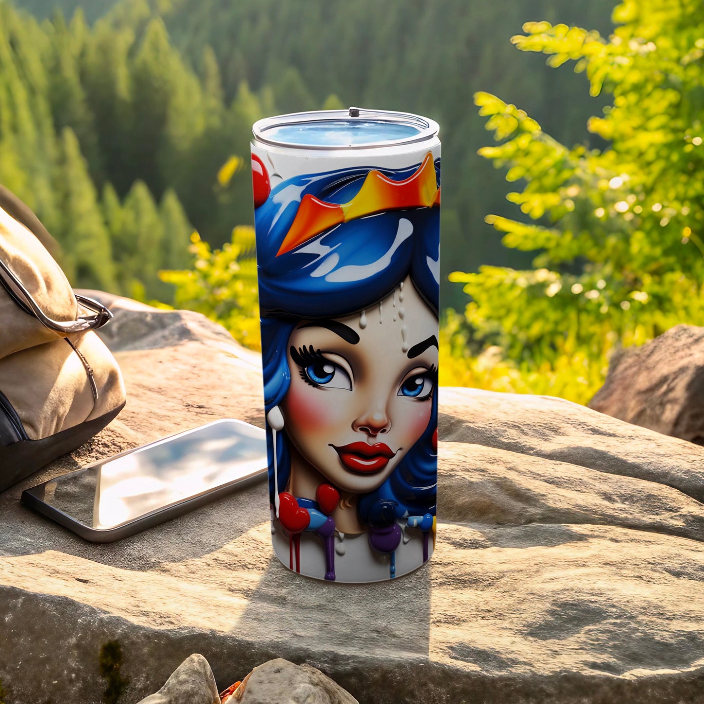 Colorful Character Design Tumbler for Outdoor Adventure