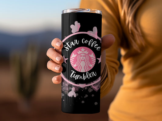 Star Coffee Tumbler with Abstract Design Tumbler