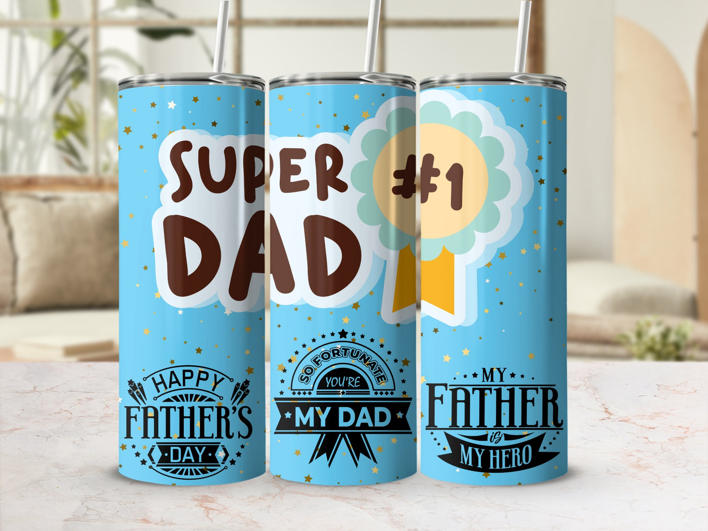 Super Dad Happy Father's Day My Hero Tumbler