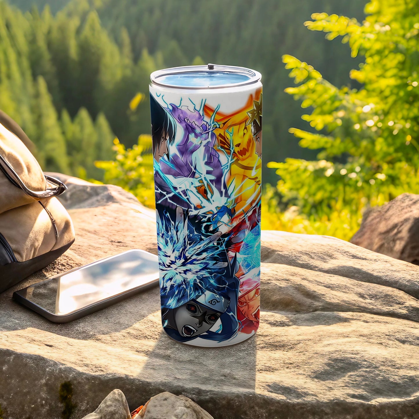 Colorful Anime Character-Printed Tumbler for Outdoor Use