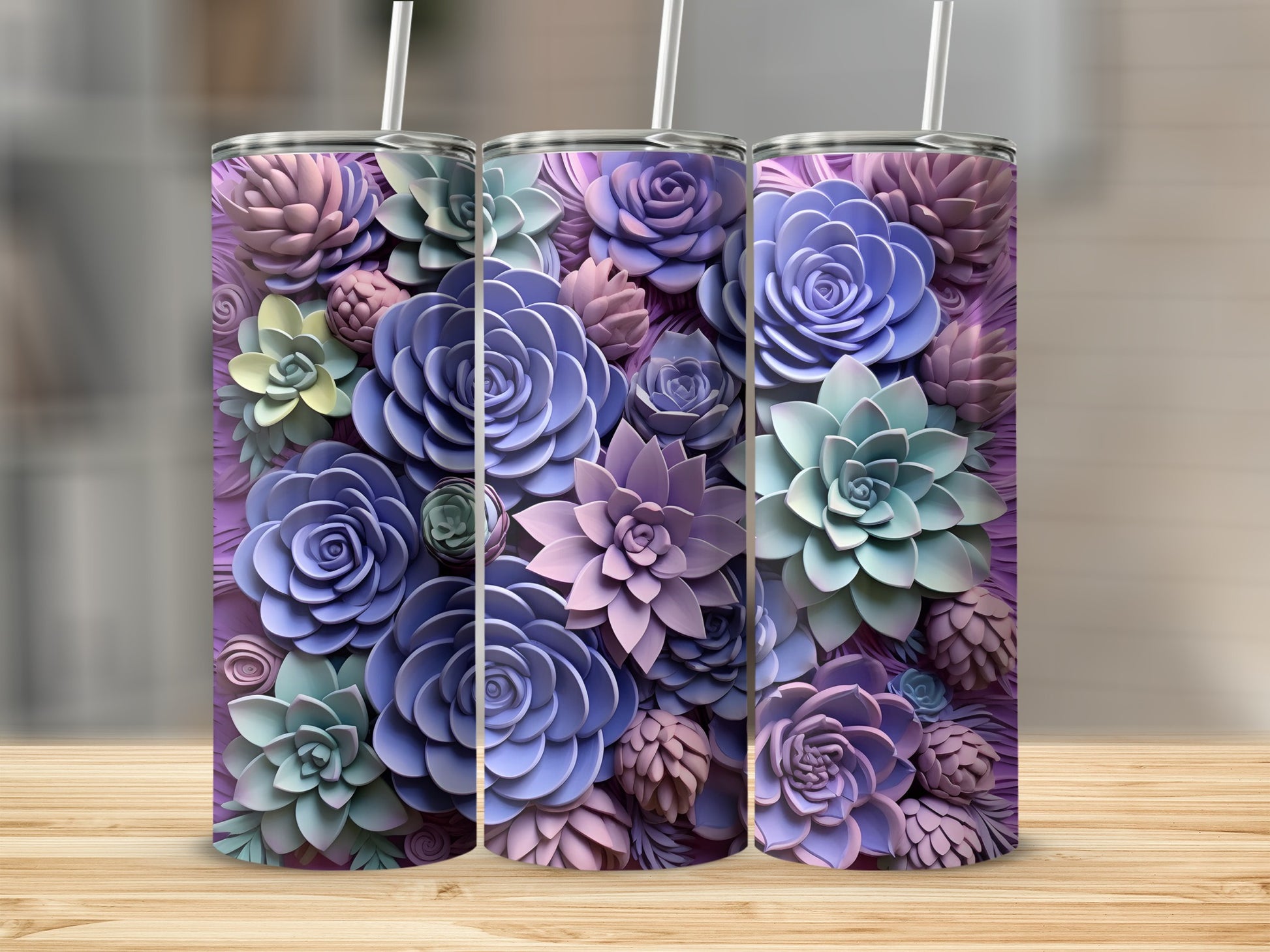 Vibrant Succulent Design Insulated Tumbler product