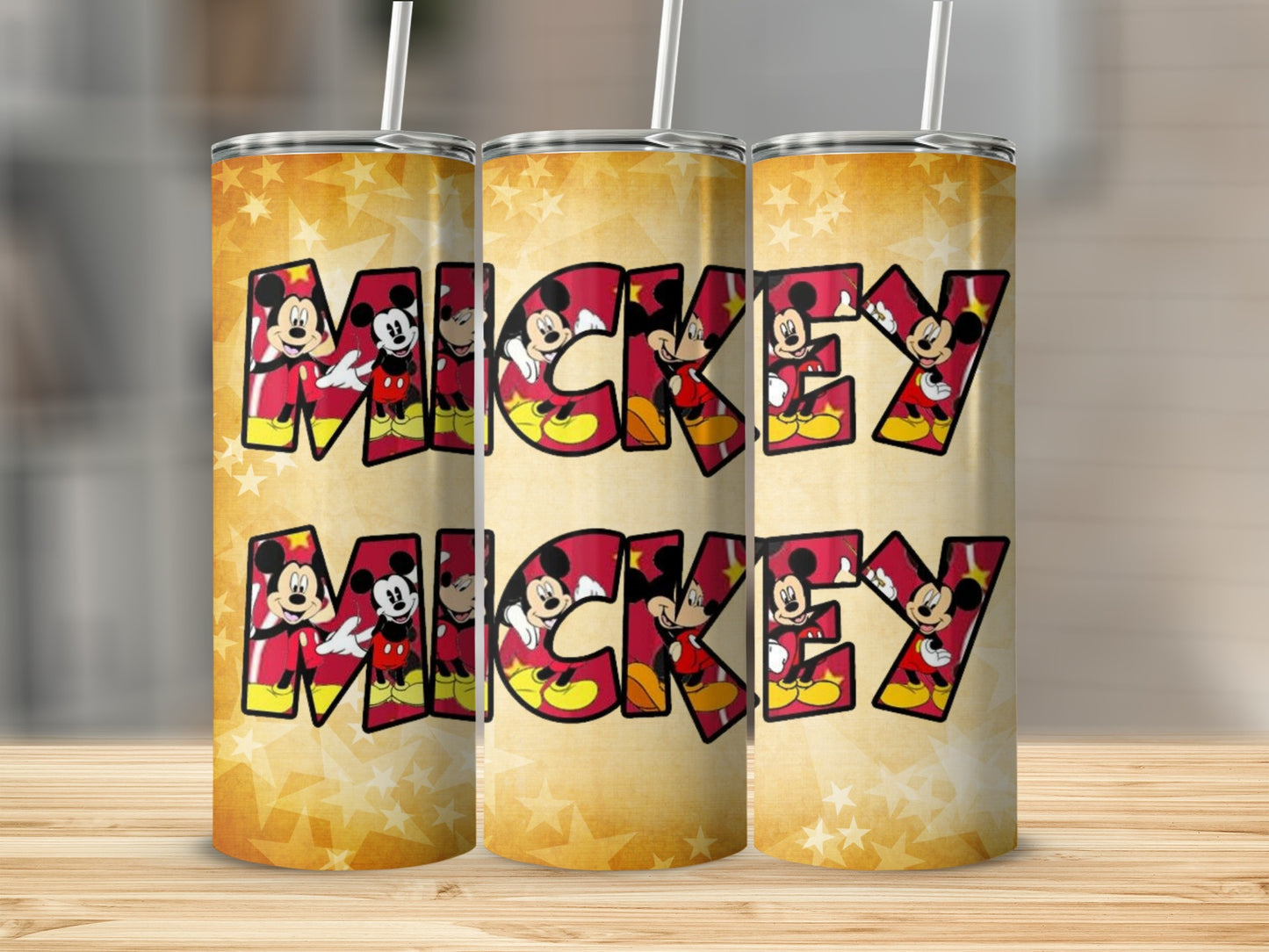 Colorful Mickey Mouse Design Tumbler Flask