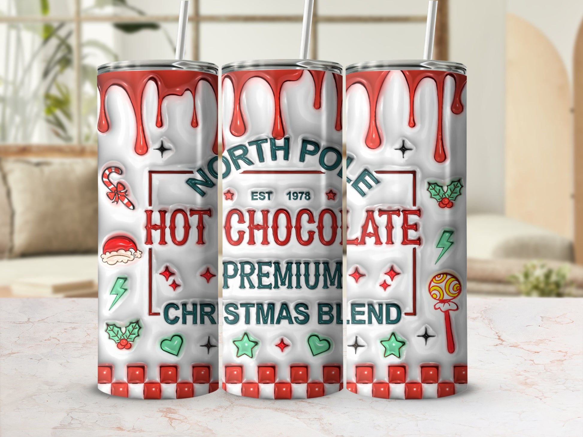 North Pole Hot Chocolate Christmas Blend tumbler
