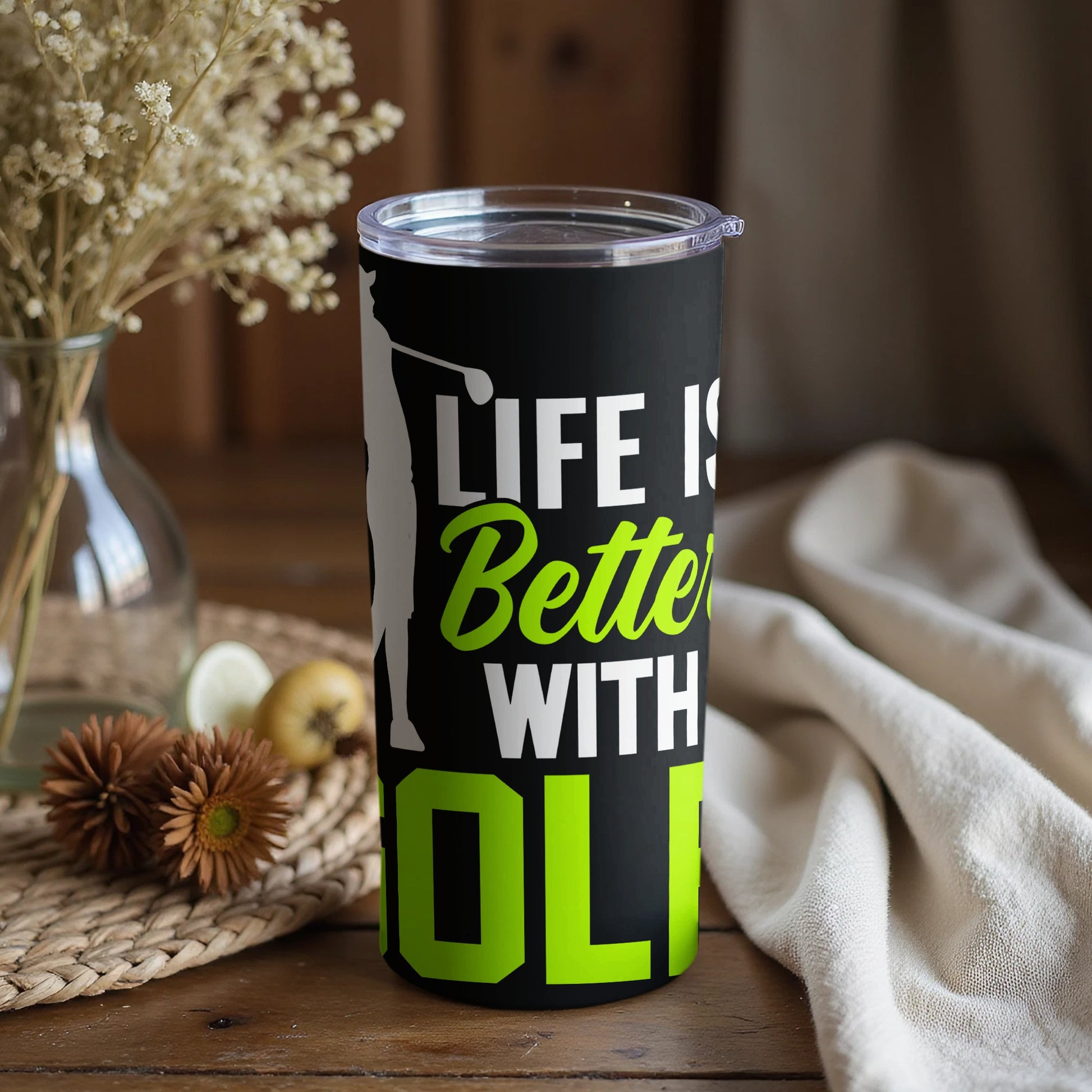 Life is Better with Golf Tumbler Cup Sports Drinkware