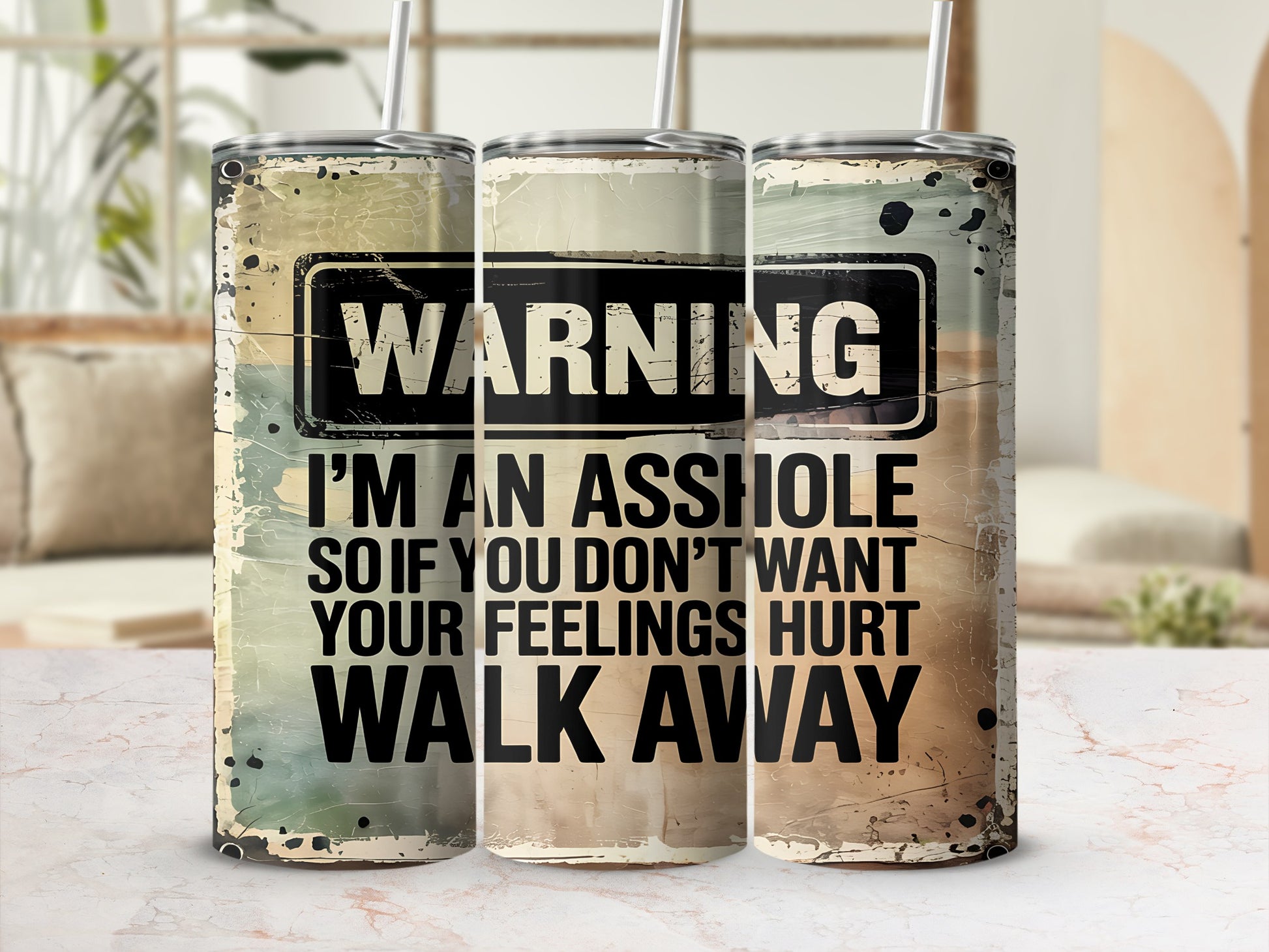 WARNING I'M AN ASSHOLE Feelings Hurt Walk Away tumbler product type
warning
asshole
feelings
hurt
walk away
sarcasm
humorous
funny
rude gift
offensive saying
attitude
statement cup
sarcastic gift
adult humor
drinkware
tumbler cup
quote tumbler
saying gift
gag gift
novelty item