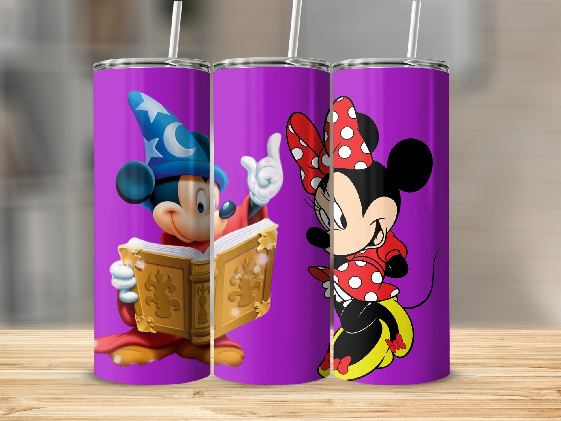 Colorful Disney Mickey and Minnie Mouse Tumbler Cup