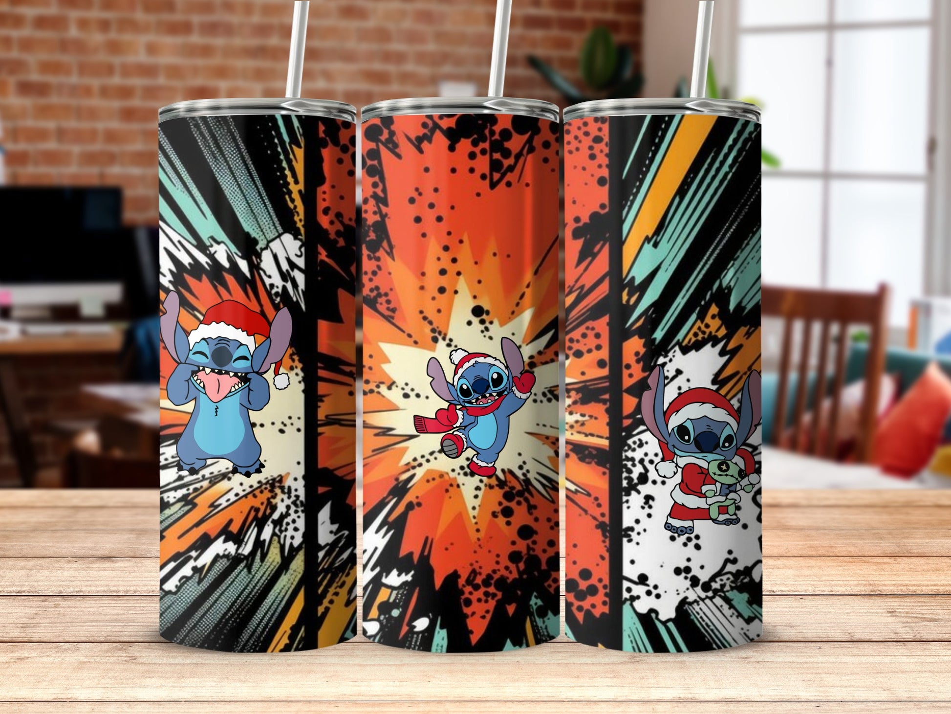 Colorful Cartoon Character Pop Art Design Beverage Tumbler