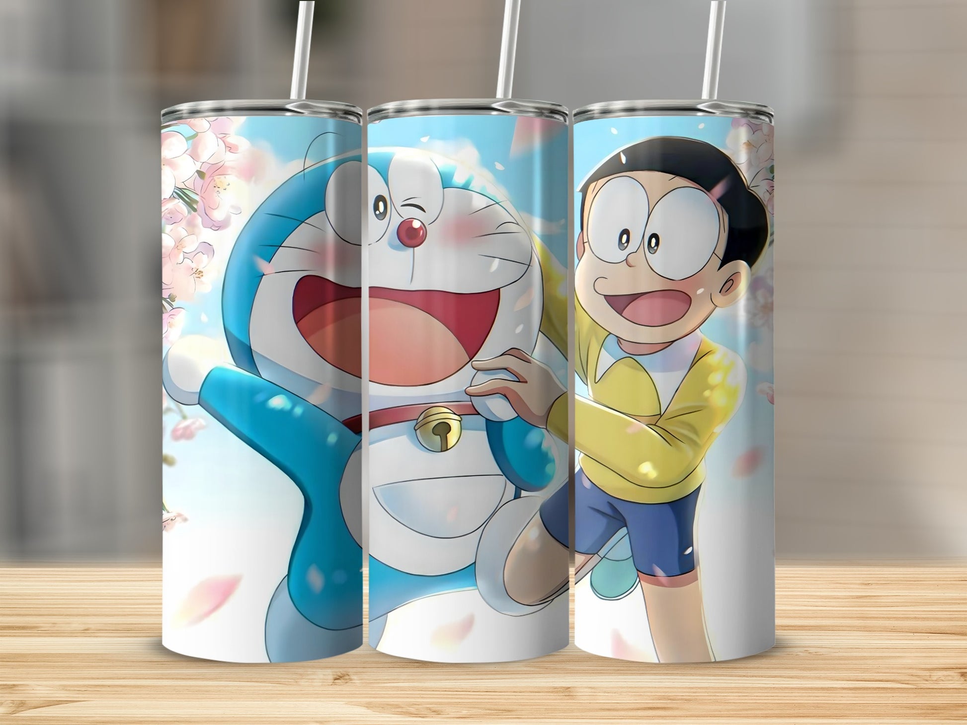 Doraemon and Nobita Anime Cartoon Characters Tumbler