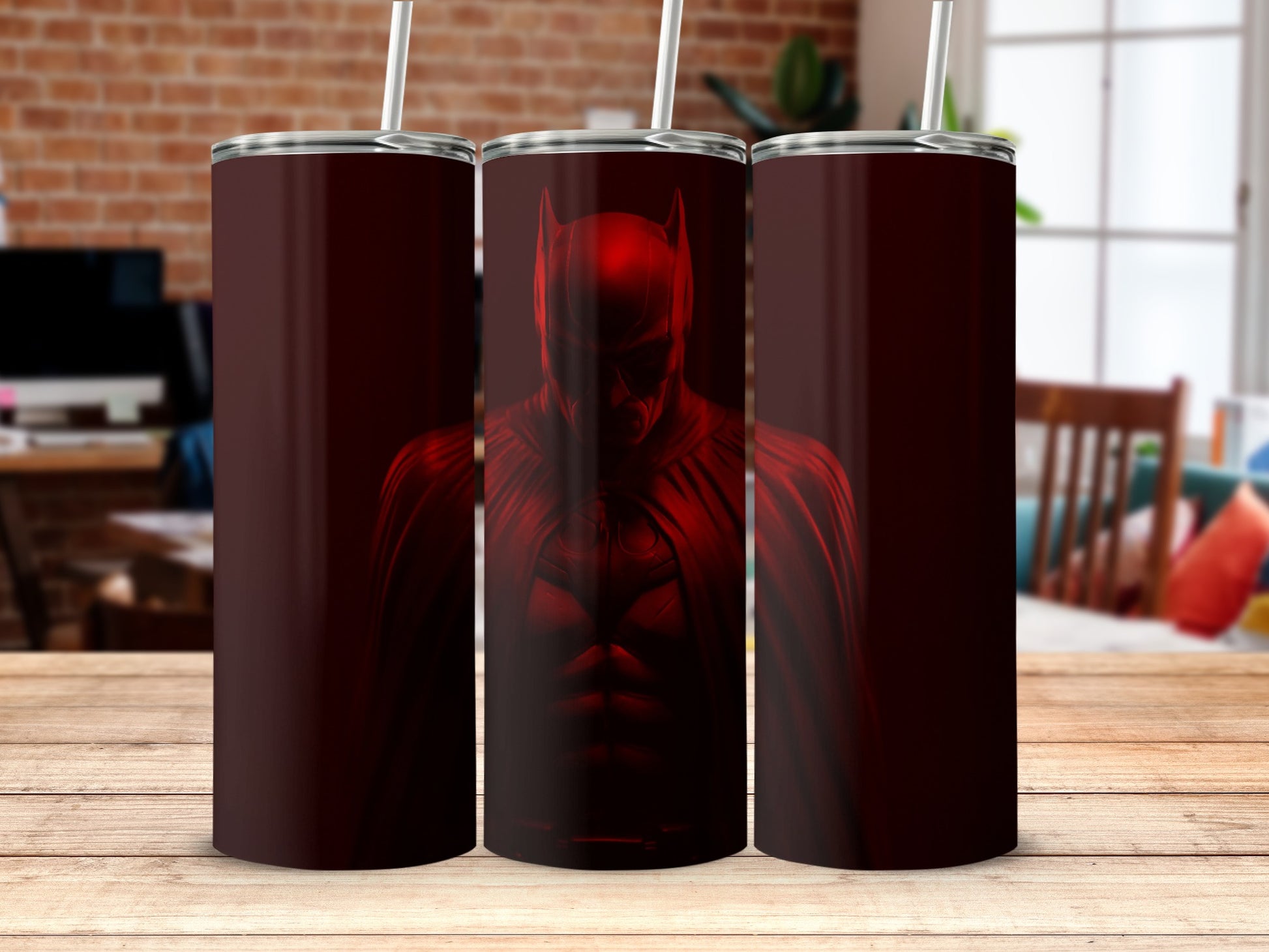 Crimson Caped Crusader Graphic Tumbler product type