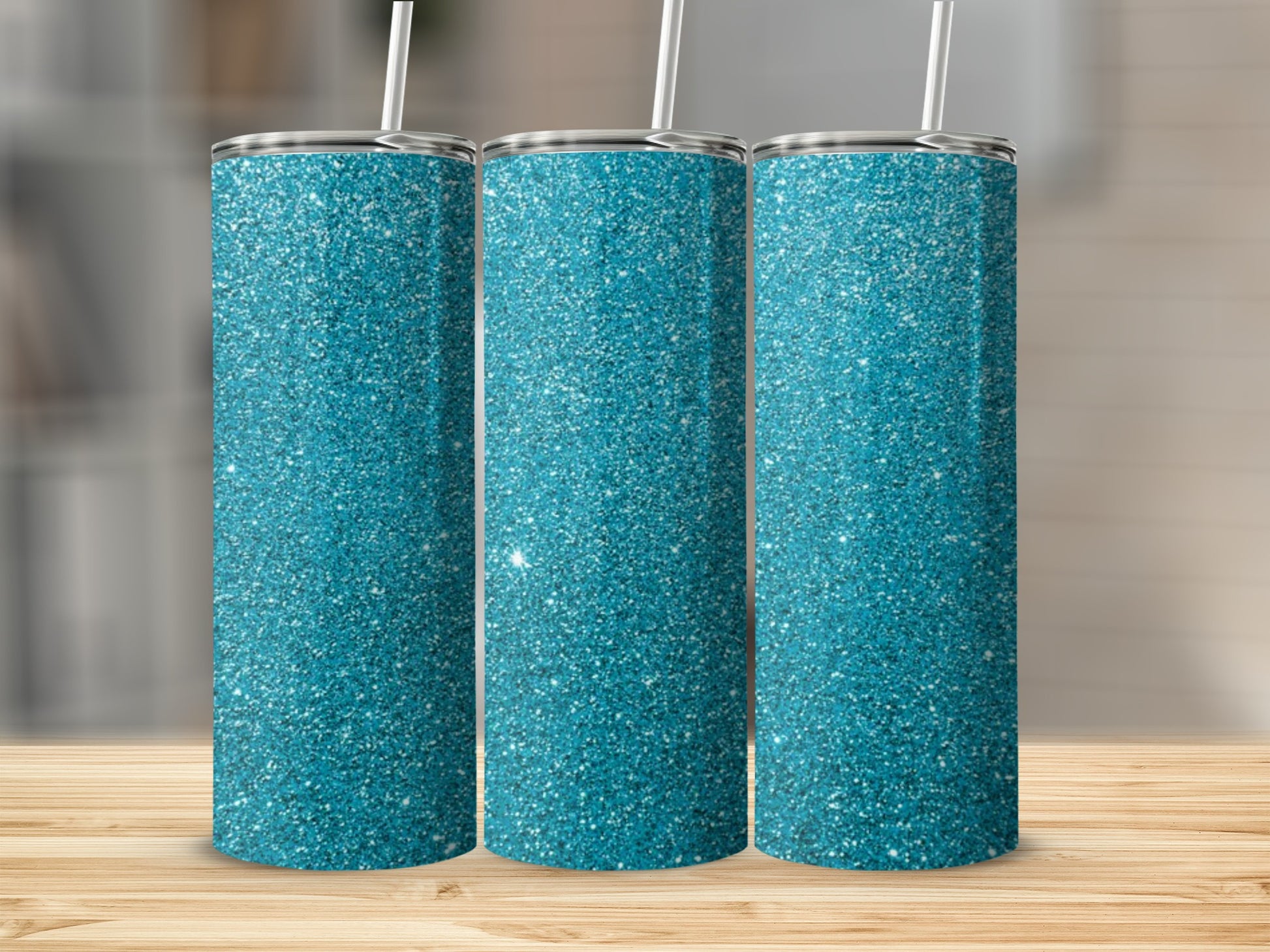 Sparkling Turquoise Glitter Tumbler Perfect for Any Occasion