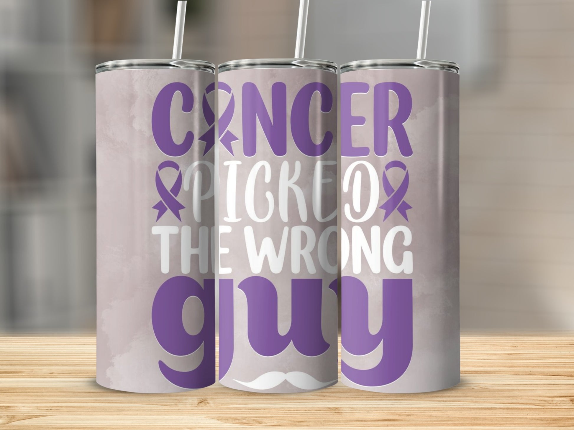 Cancer Picked The Wrong Guy Inspirational Tumbler