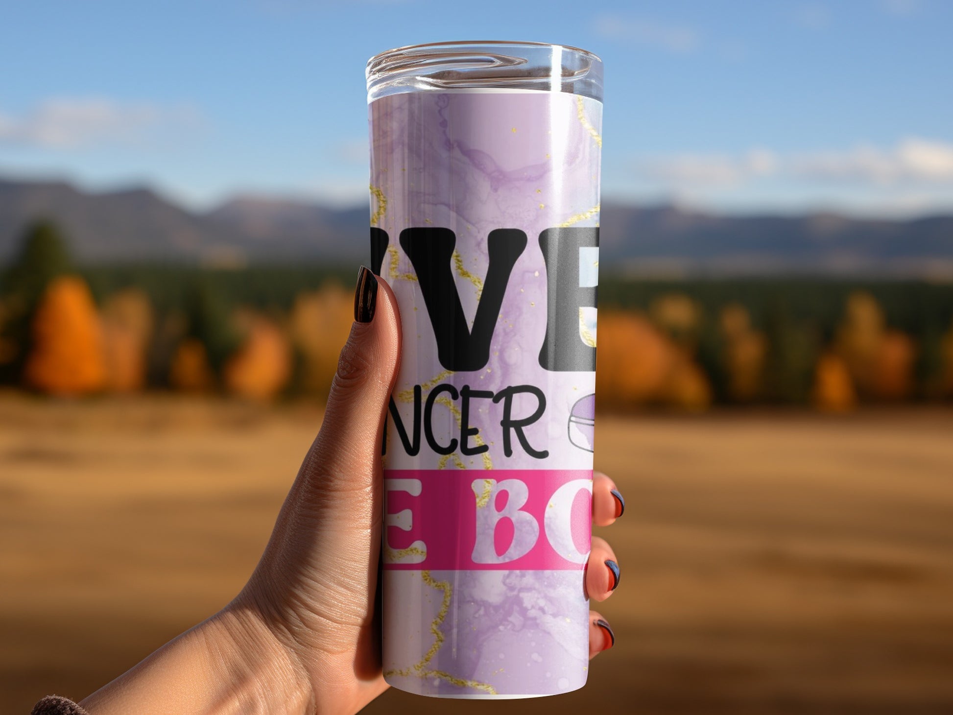 Live in the Moment Inspirational Quote Tumbler