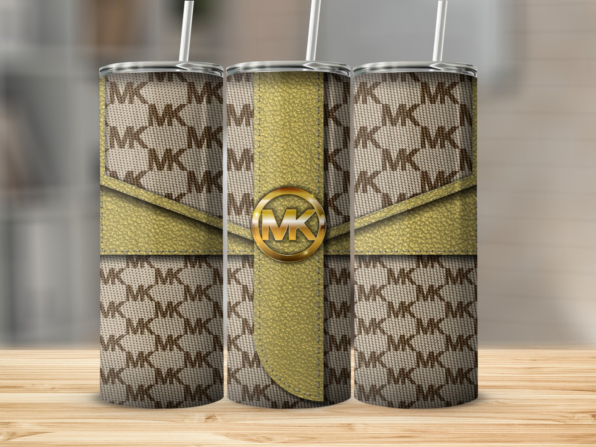 Stylish MK Logo Patterned Insulated Tumbler Product