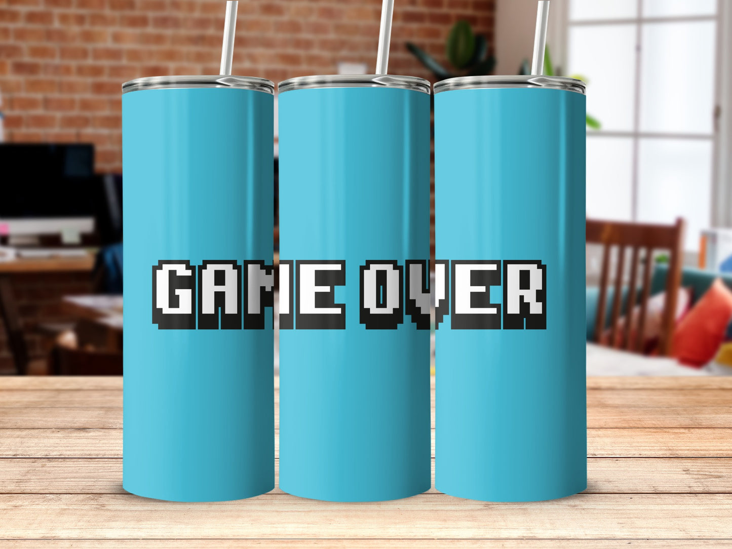 Retro Game Over Themed Insulated Tumbler Product