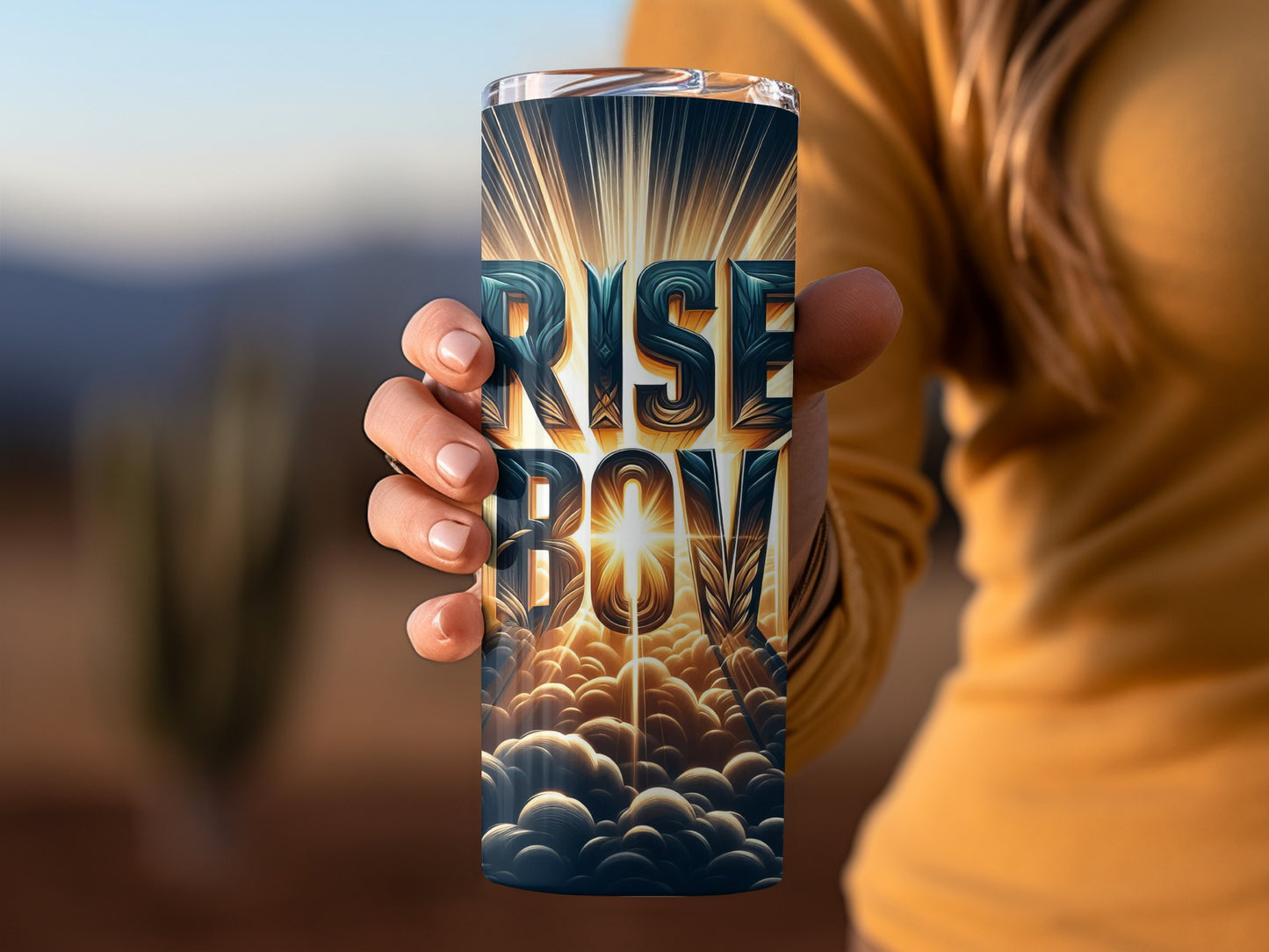 Rise and Shine Motivational Insulated Tumbler