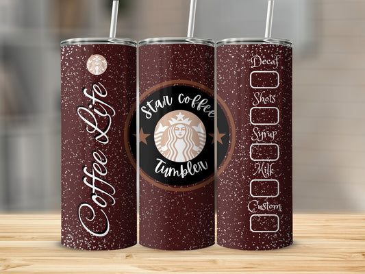 Star Coffee Life Speckled Custom Tumbler