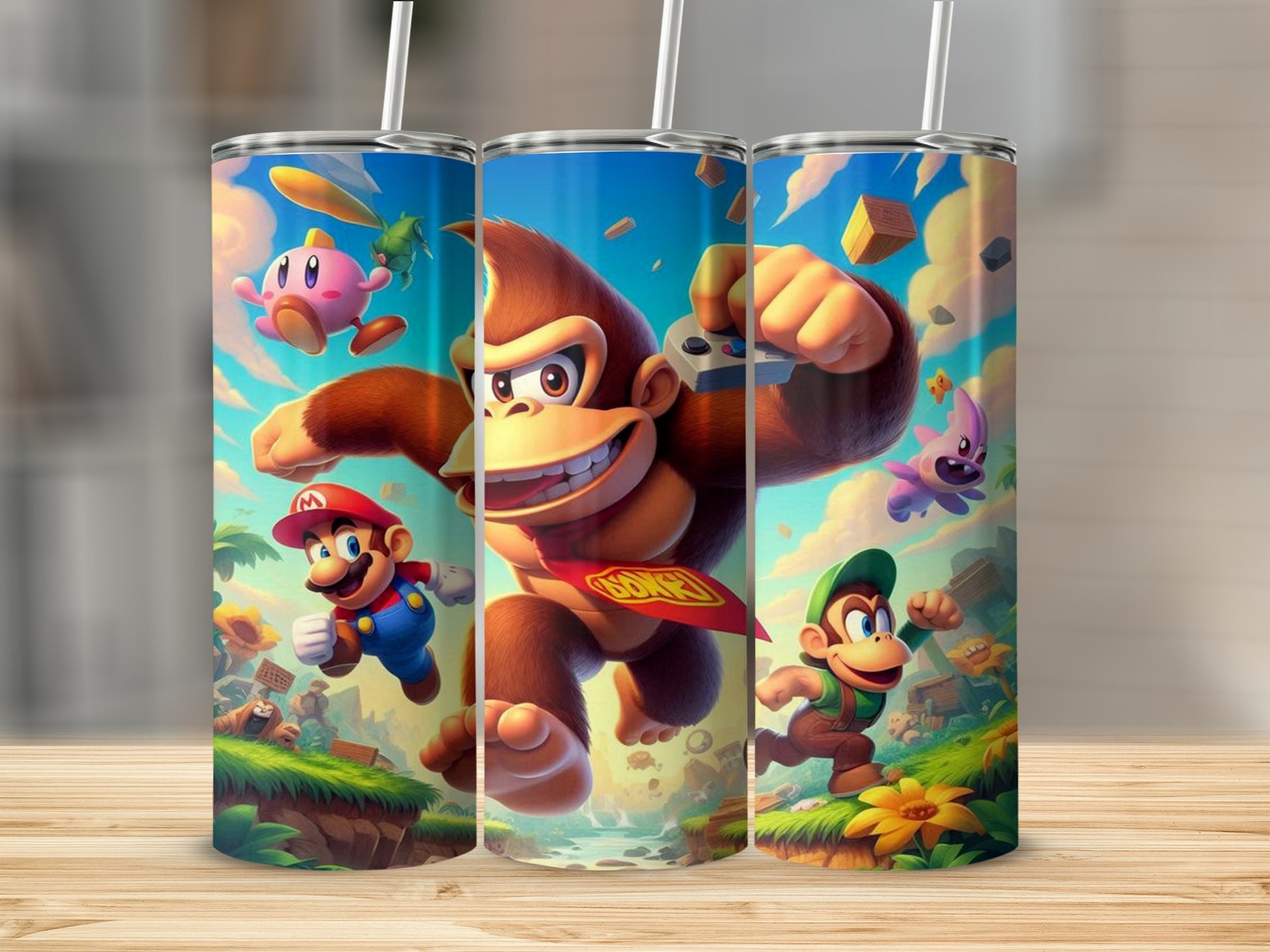 Mario and Donkey Kong Adventure Scene Tumbler Product