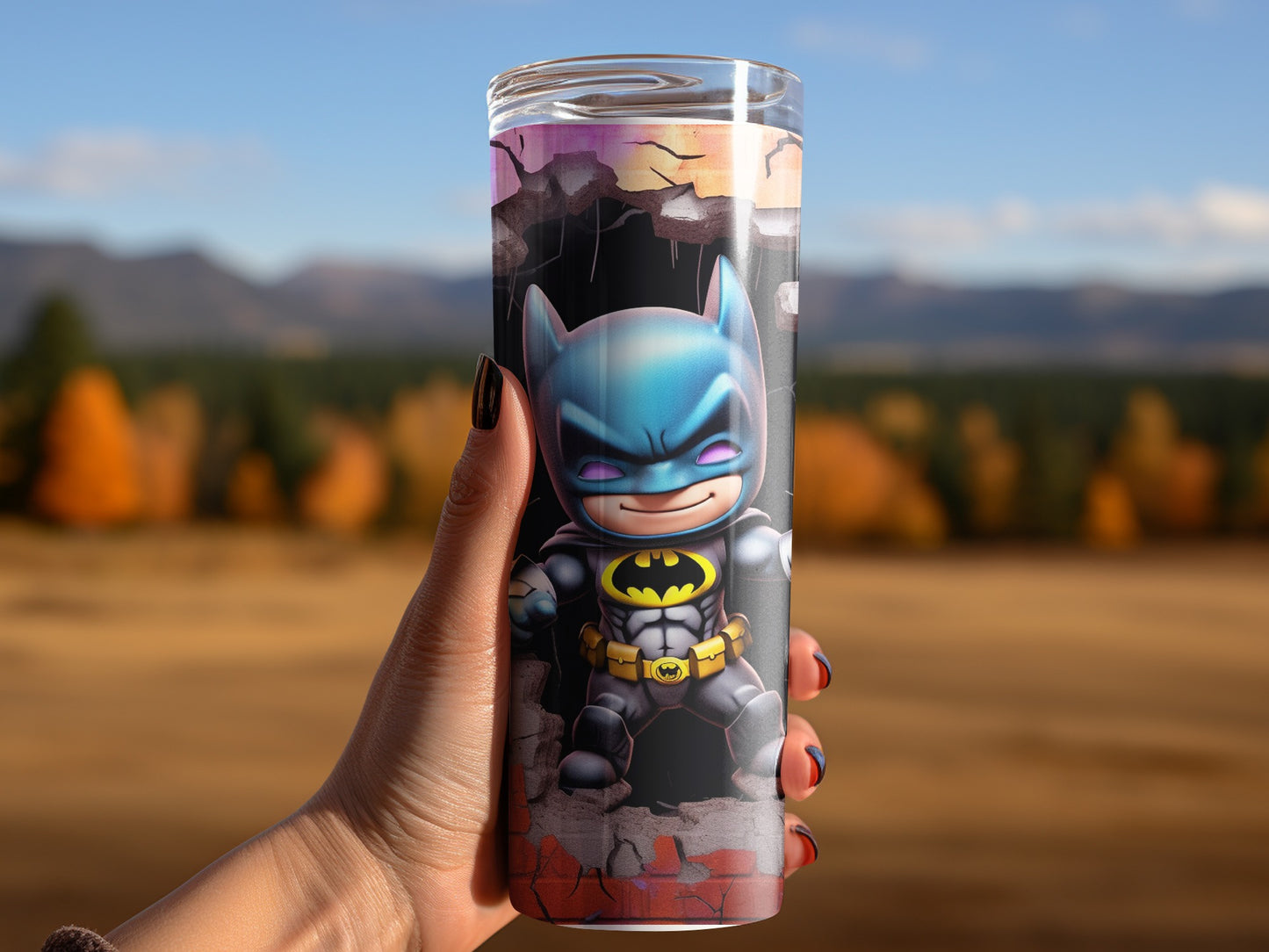 Action Figure Superhero Tumbler Featuring Popular Character