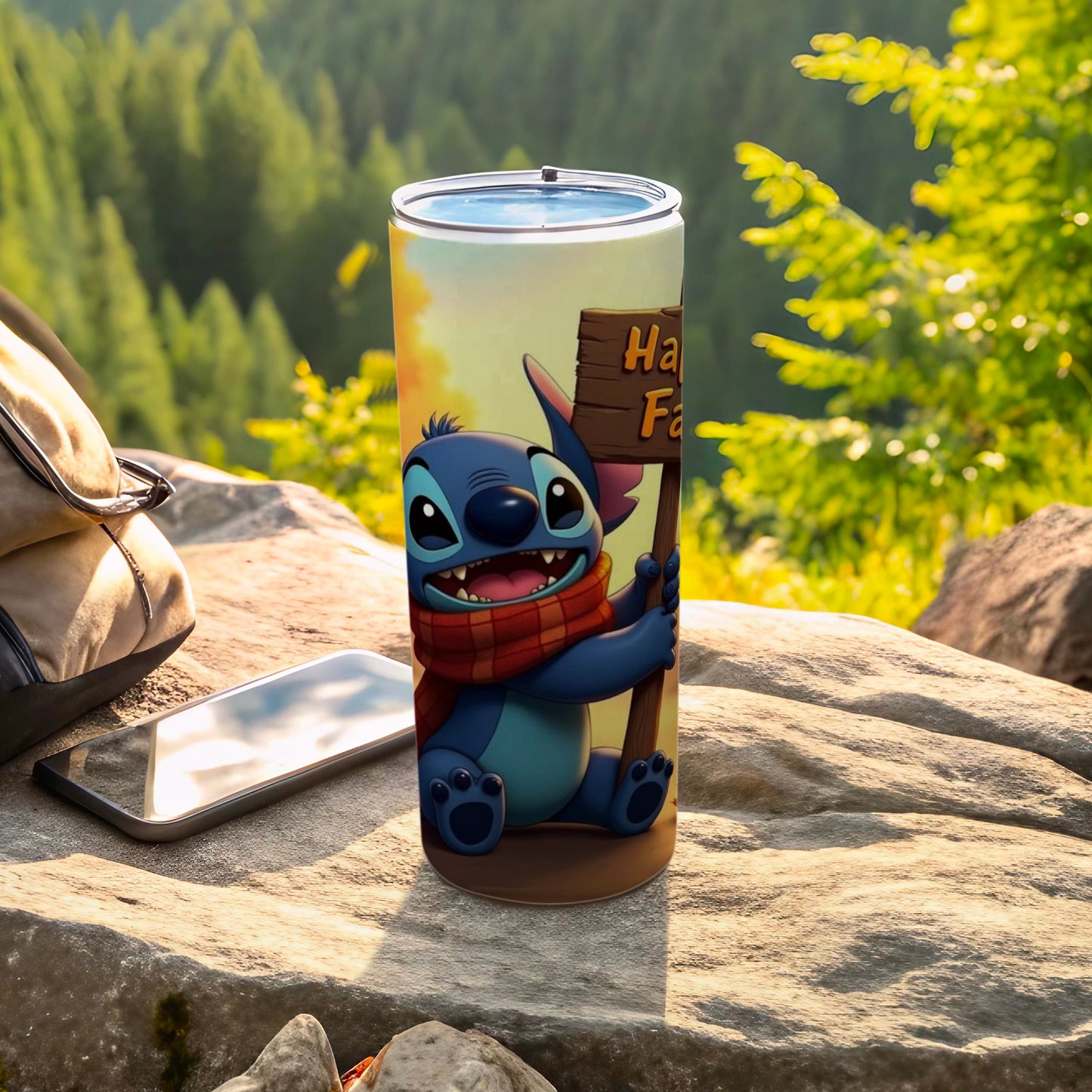 Stitch Happy Fall Adventure Tumbler Cup