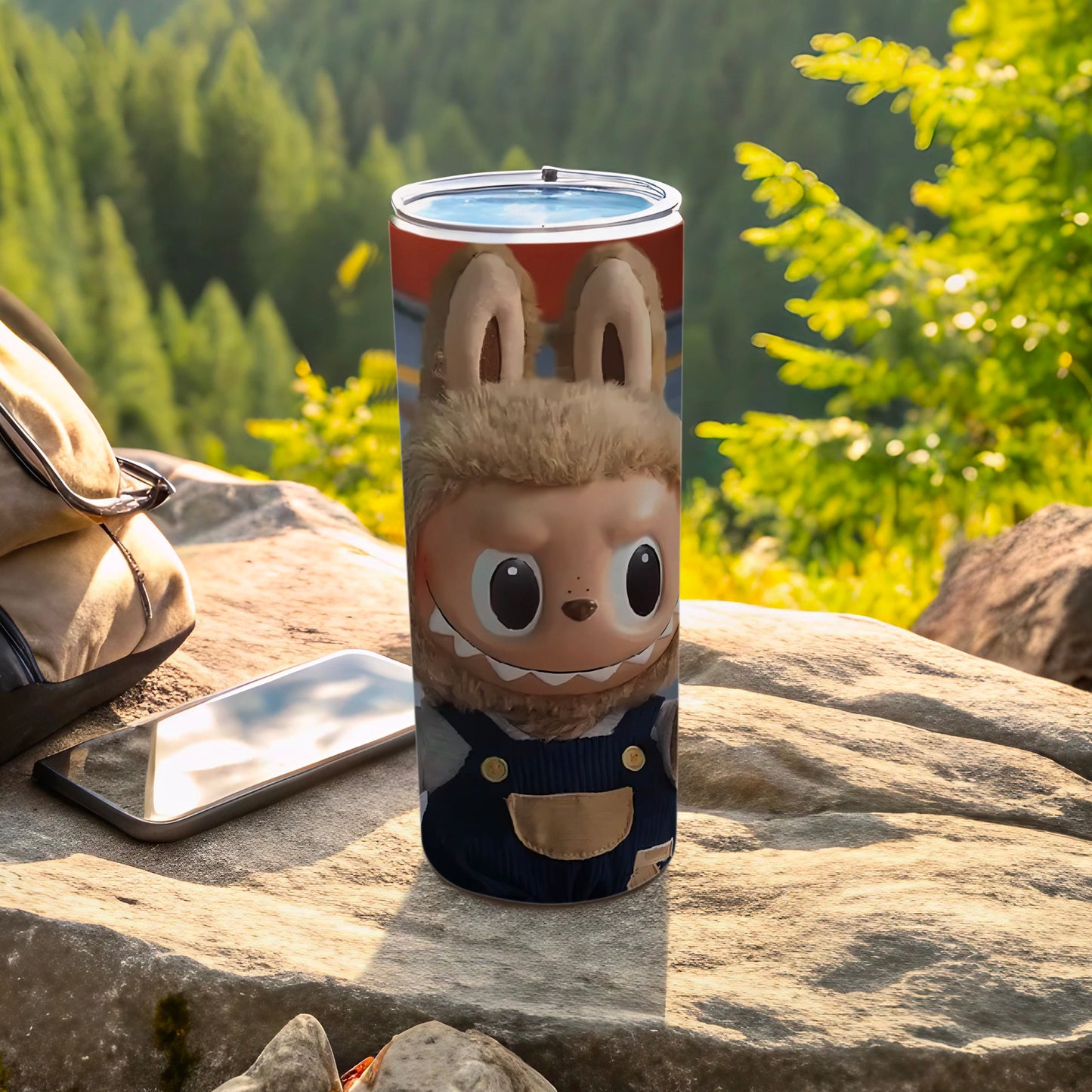 Cute Cartoon Bunny Character Travel Tumbler Cup