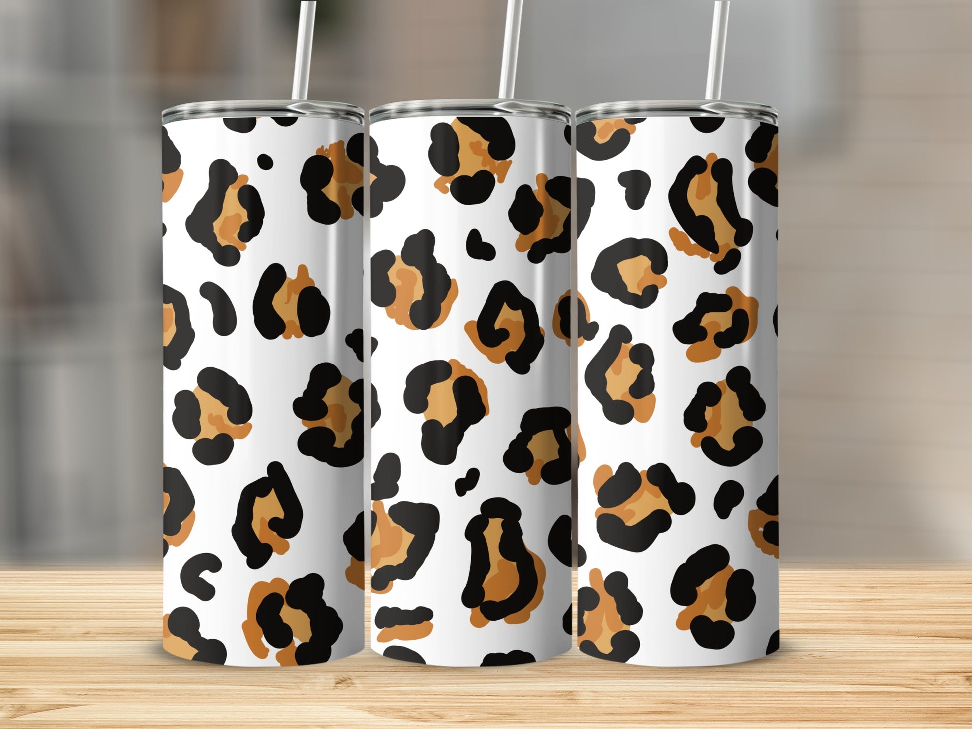 Stylish Leopard Print Pattern Design Insulated Tumbler