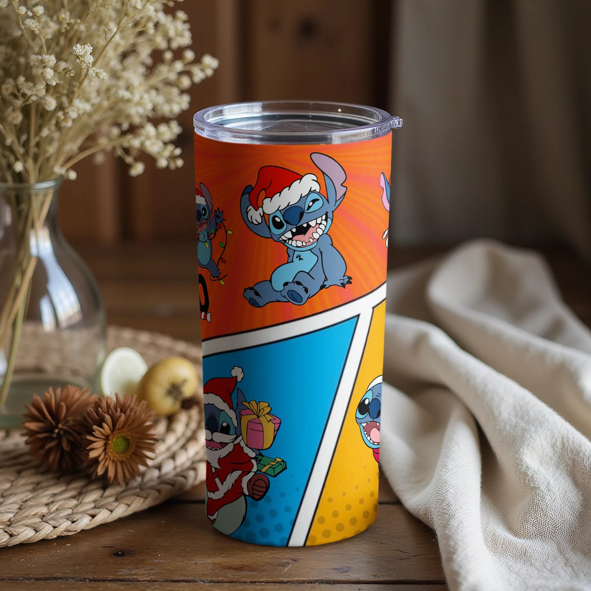 Christmas Stitch Character Themed Tumbler Design