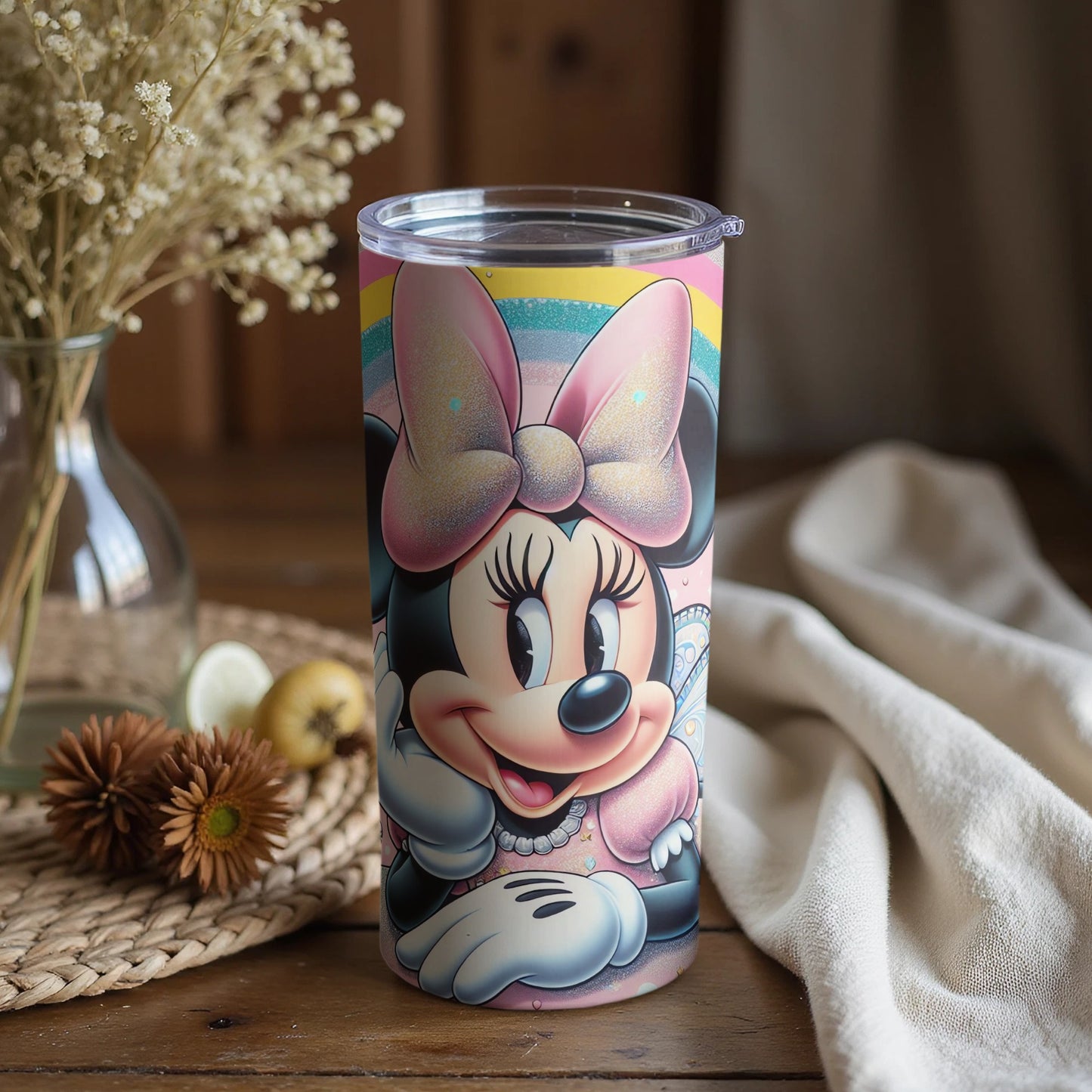 Cheerful Minnie Mouse Theme Tumbler for Kids