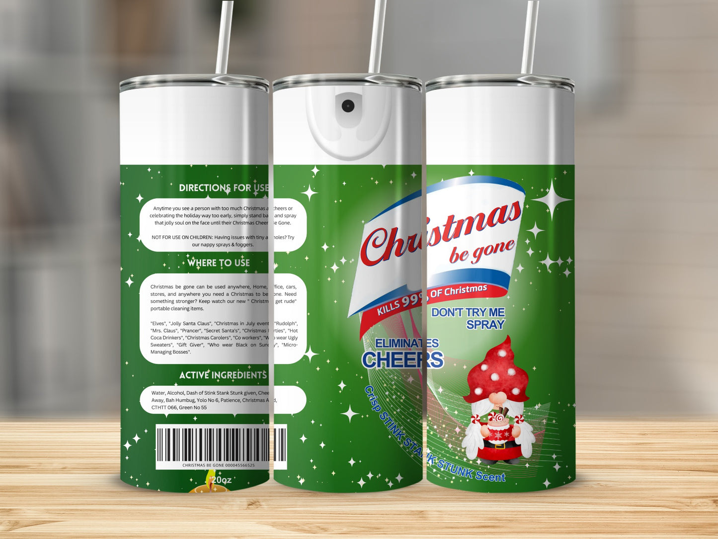 Christmas Be Gone Spray Kills 99.9% of Christmas Cheers