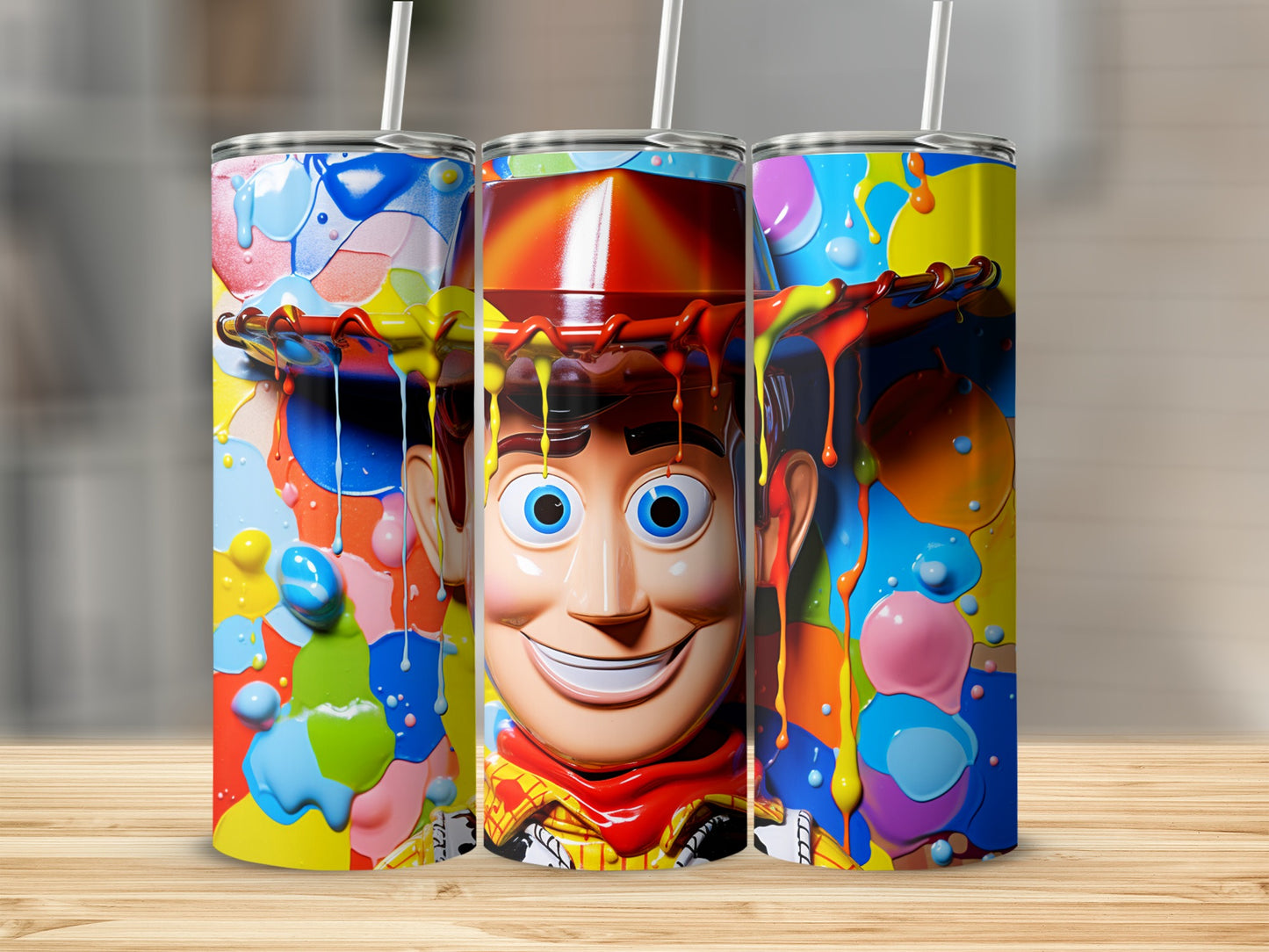 Colorful Toy Character Dripping Paint Tumbler product