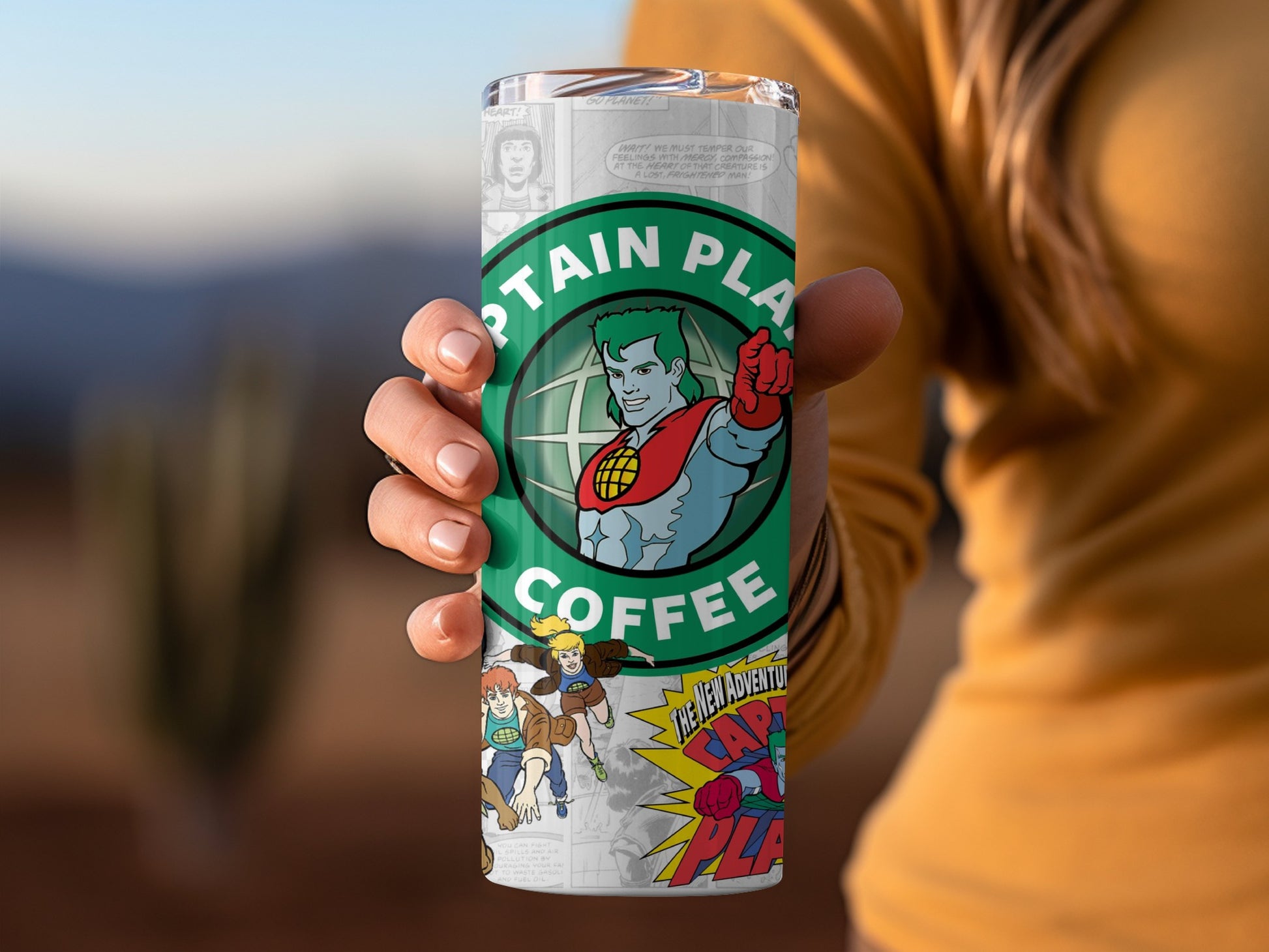 Captain Planet Coffee The New Adventure tumbler