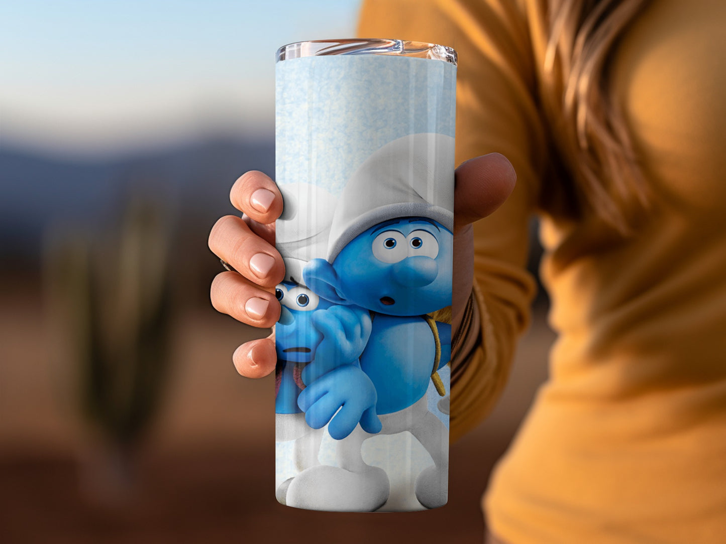 Smurfs Cartoon Character Tumbler Travel Mug