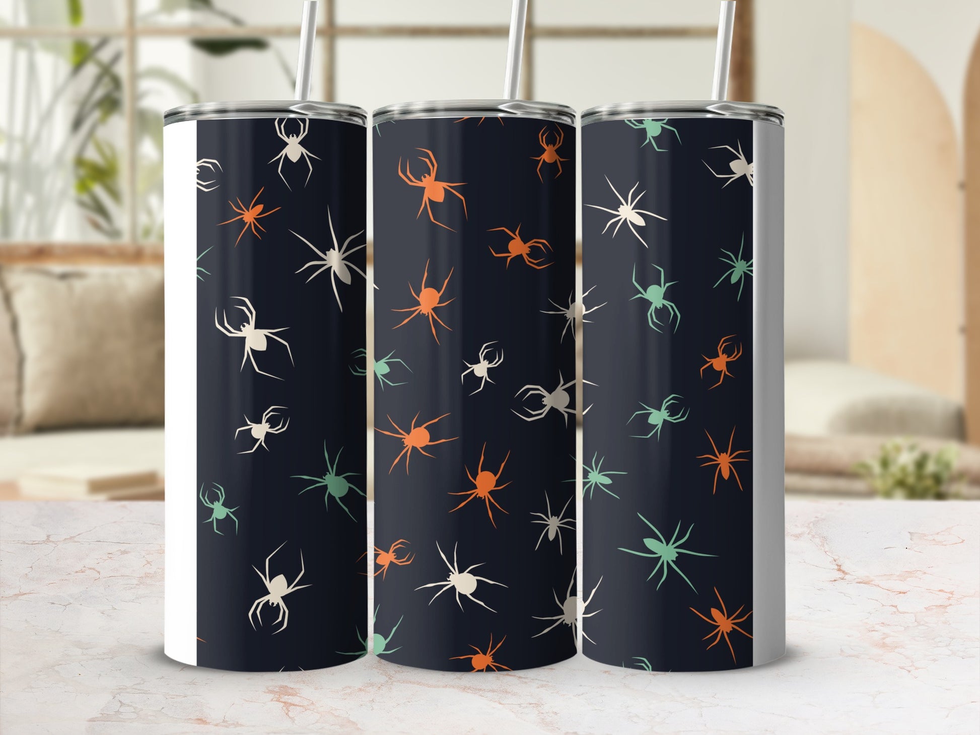 Colorful Spider Pattern Dark Background product type