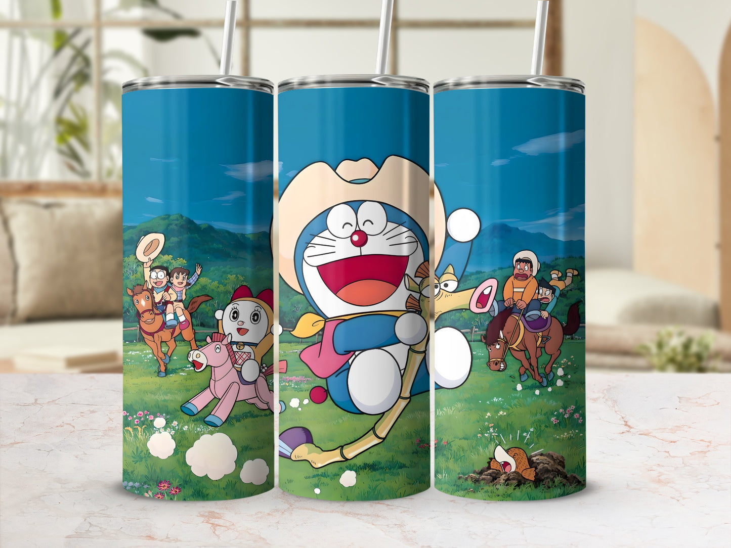 Adventure Cartoon Characters Travel Tumbler Cup