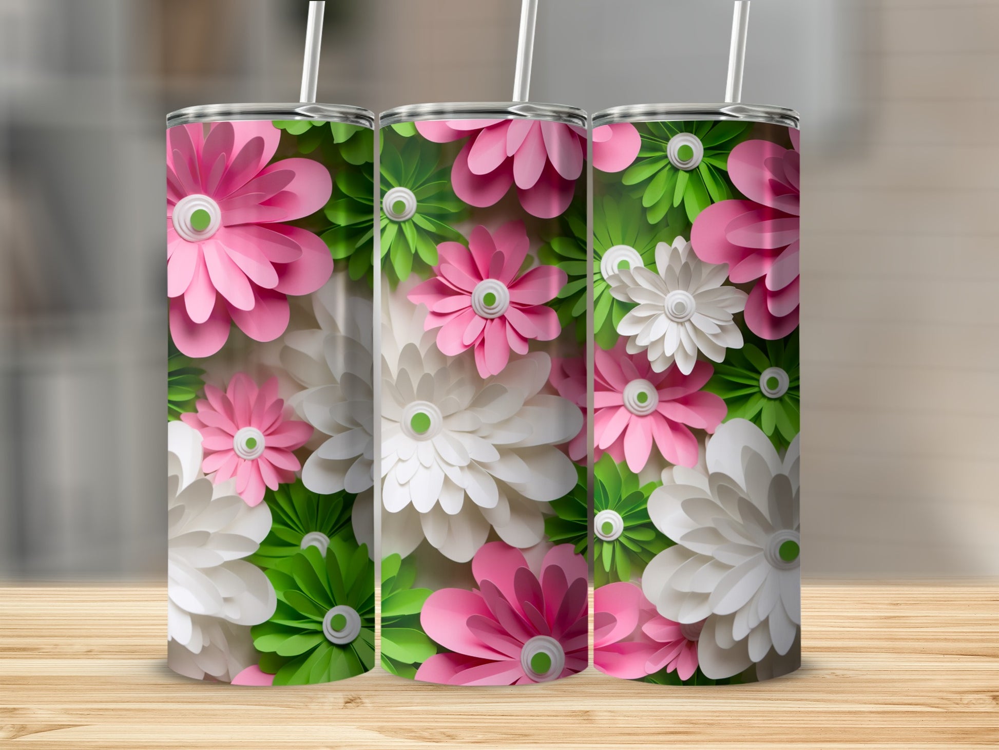 Vibrant Floral Design 20 oz Tumbler Drinkware Cup