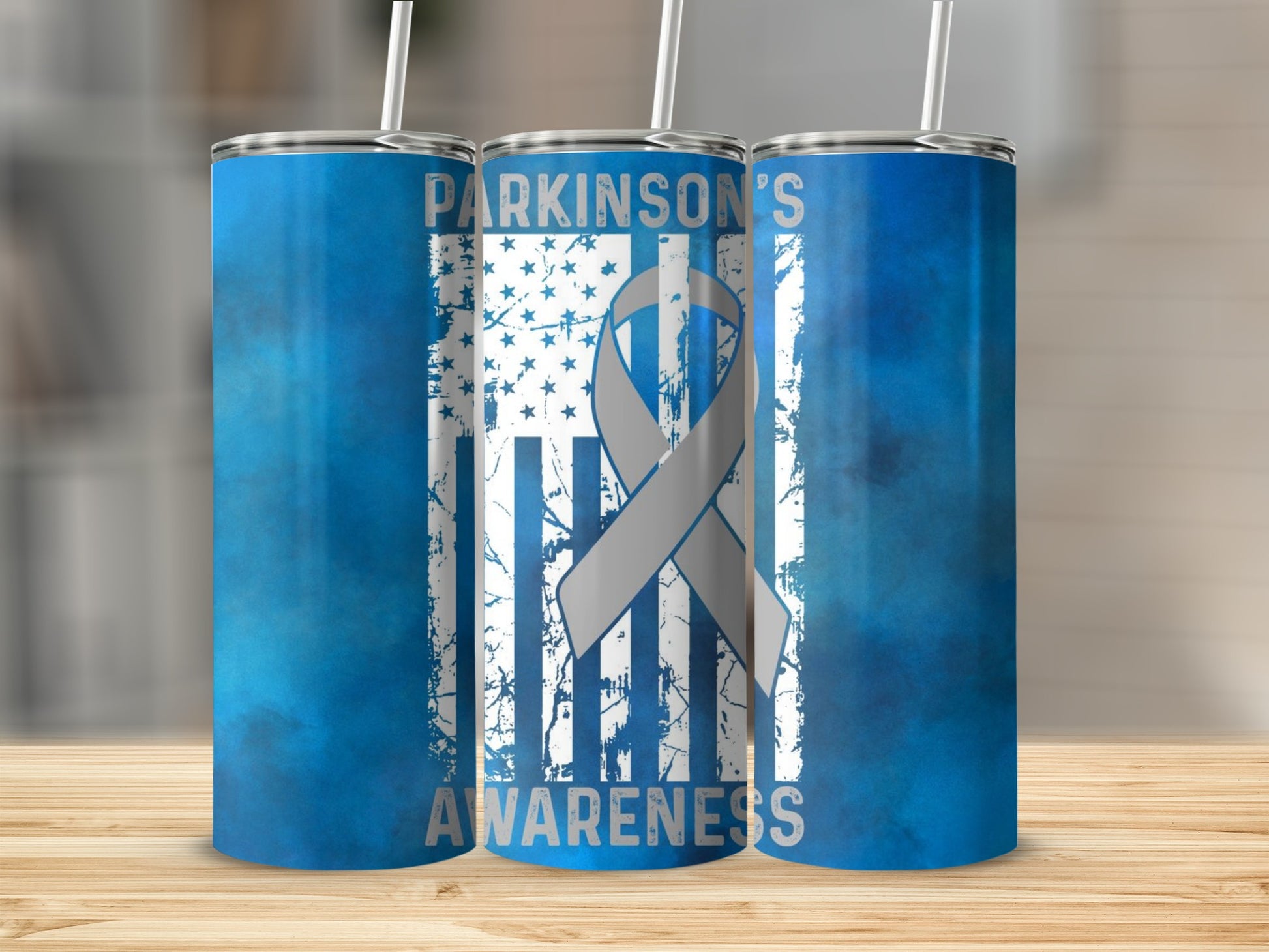 Parkinson's Awareness Flag Design Tumbler 20oz